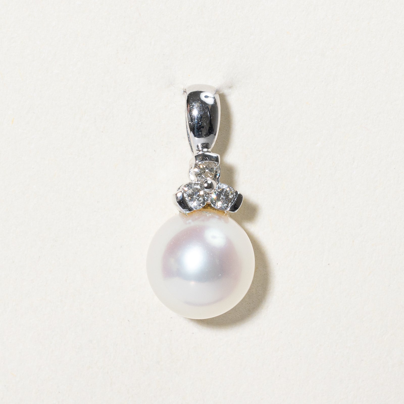 Pearl & Diamond Pendant | 0.08ctw |