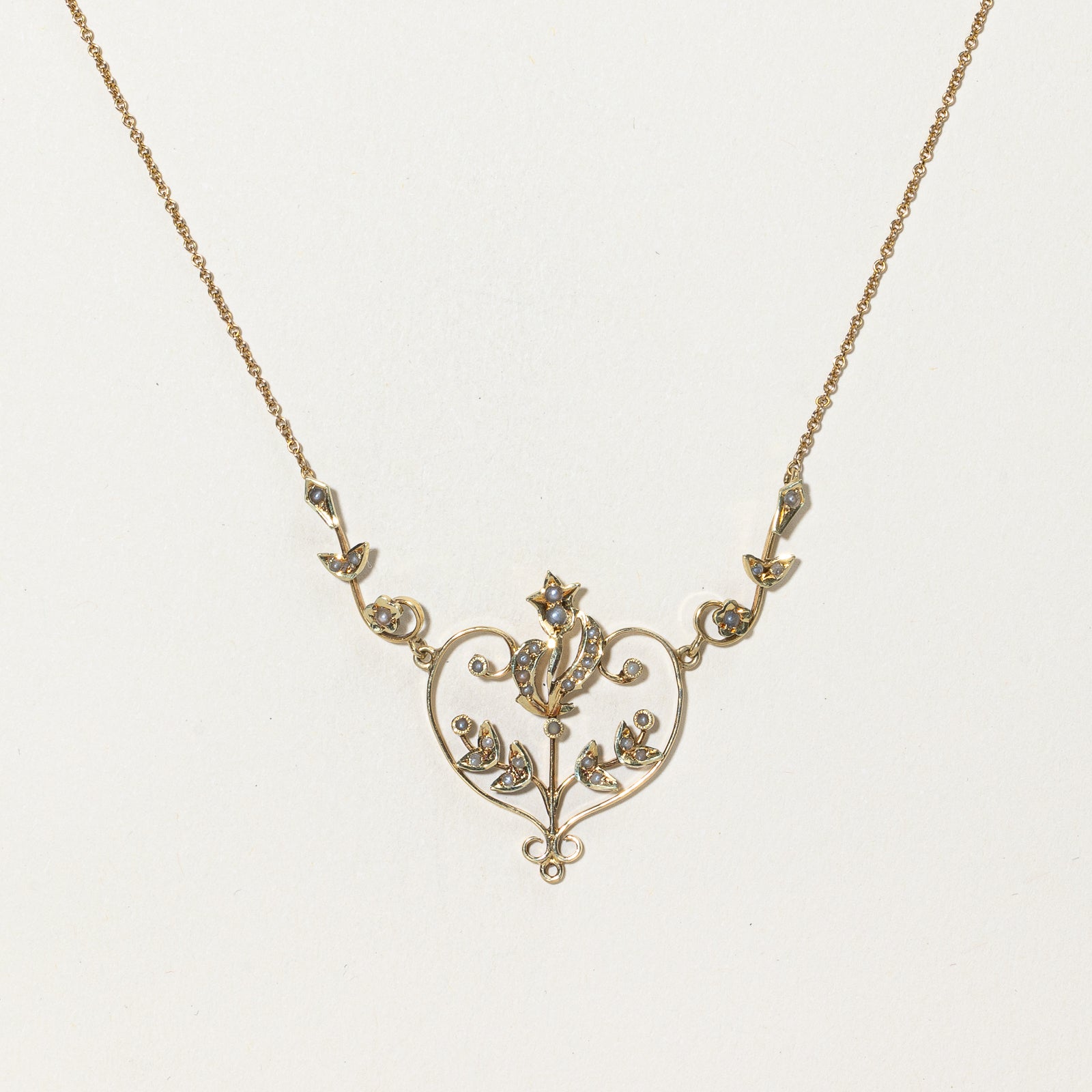 Edwardian Seed Pearl Necklace | 16" |
