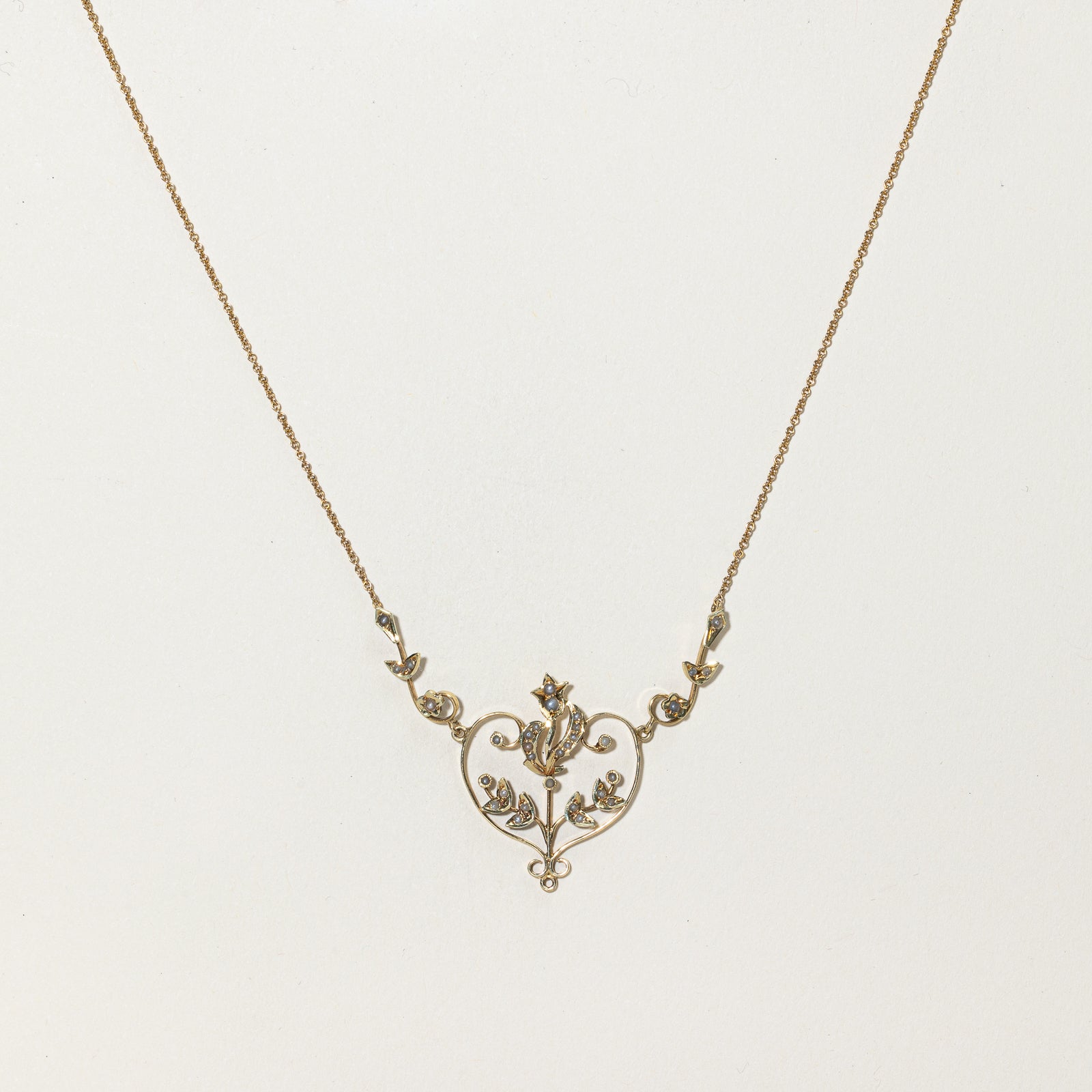 Edwardian Seed Pearl Necklace | 16" |