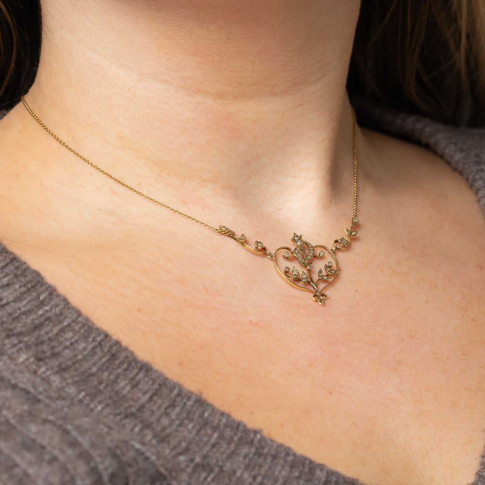 Edwardian Seed Pearl Necklace | 16" |