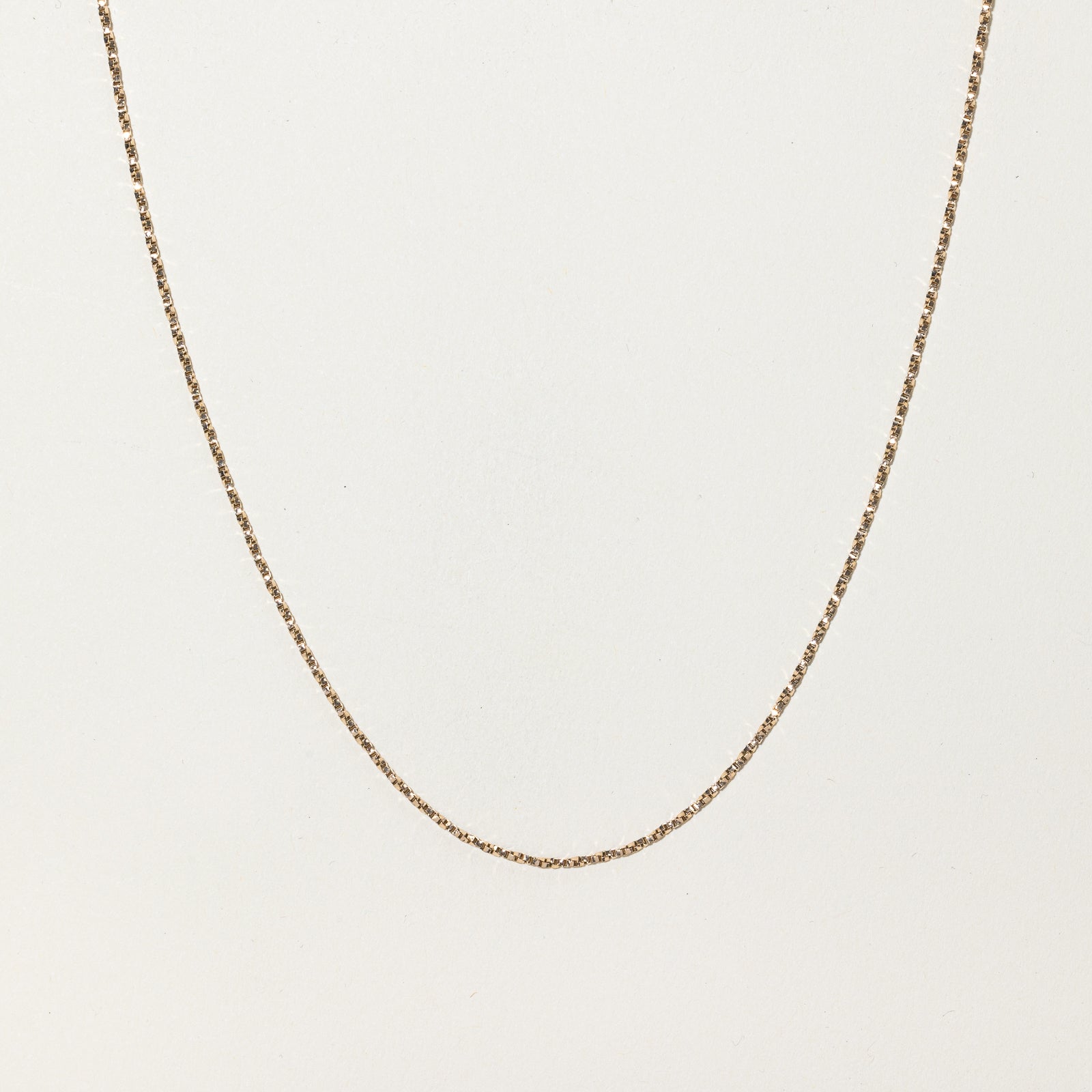10k Yellow Gold Box Link Chain | 18" |
