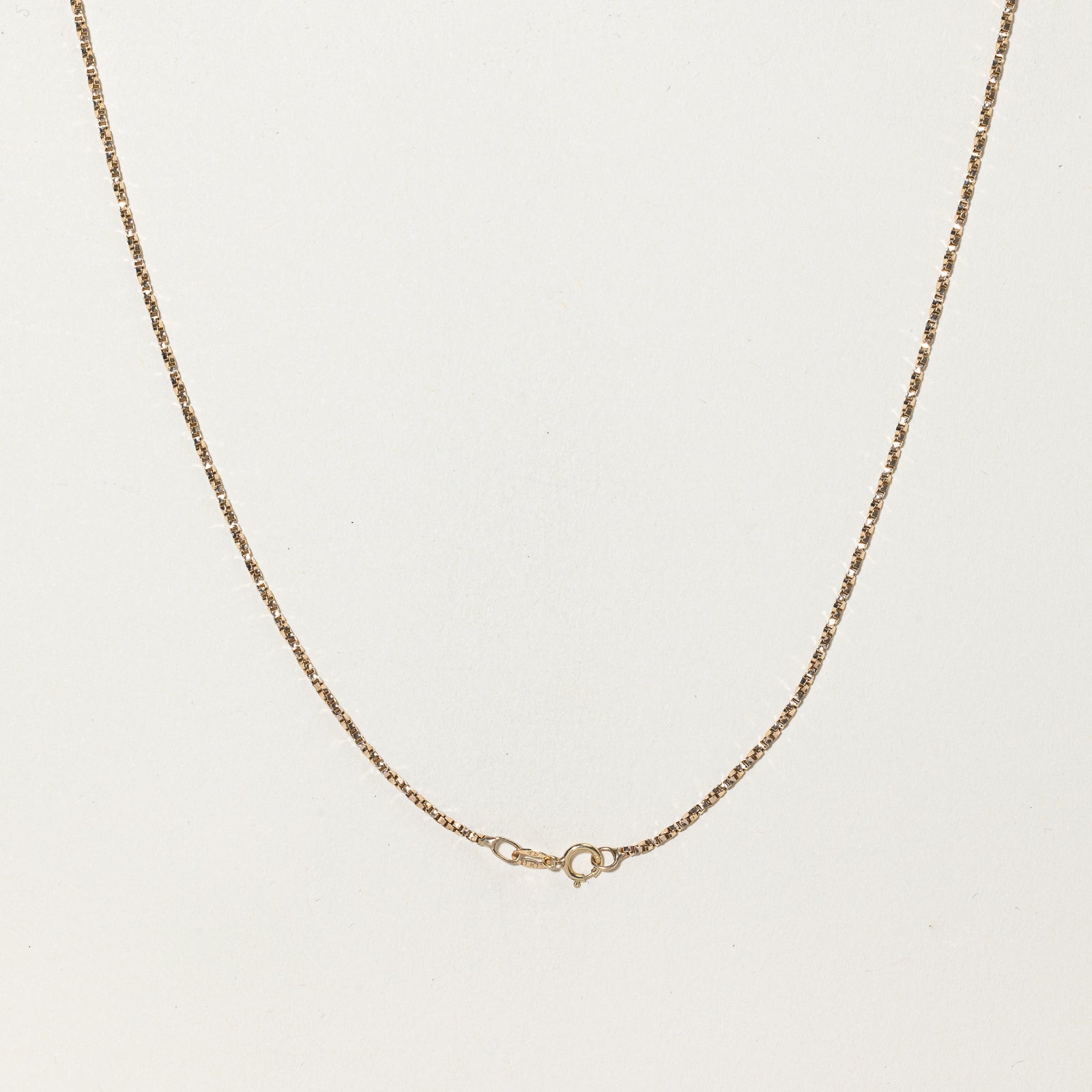 10k Yellow Gold Box Link Chain | 18" |