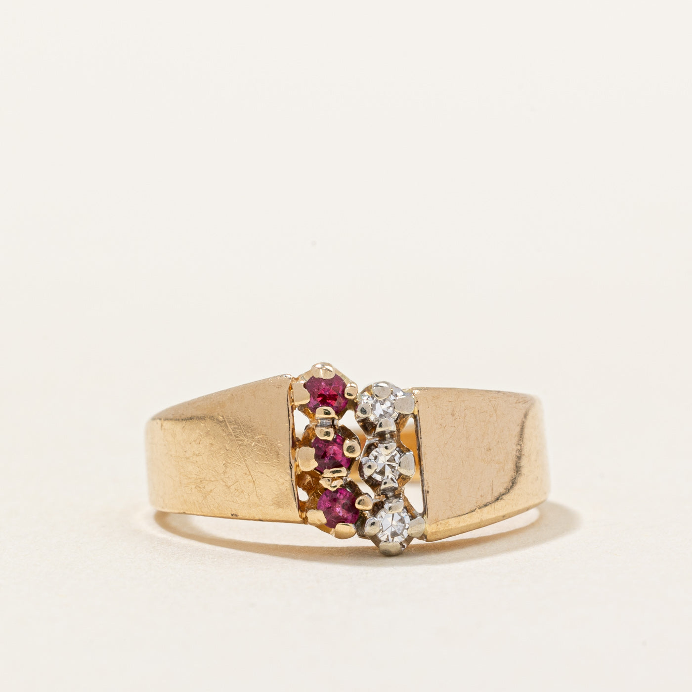 Birks' Ruby & Diamond Ring | 0.06ctw, 0.03ctw | SZ 4.5 |