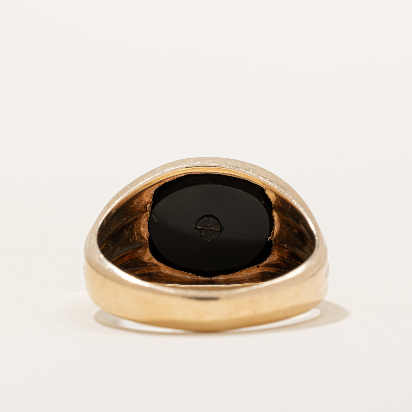 Black Onyx & Diamond Ring | 3.00ct, 0.01ct | SZ 9.75 |