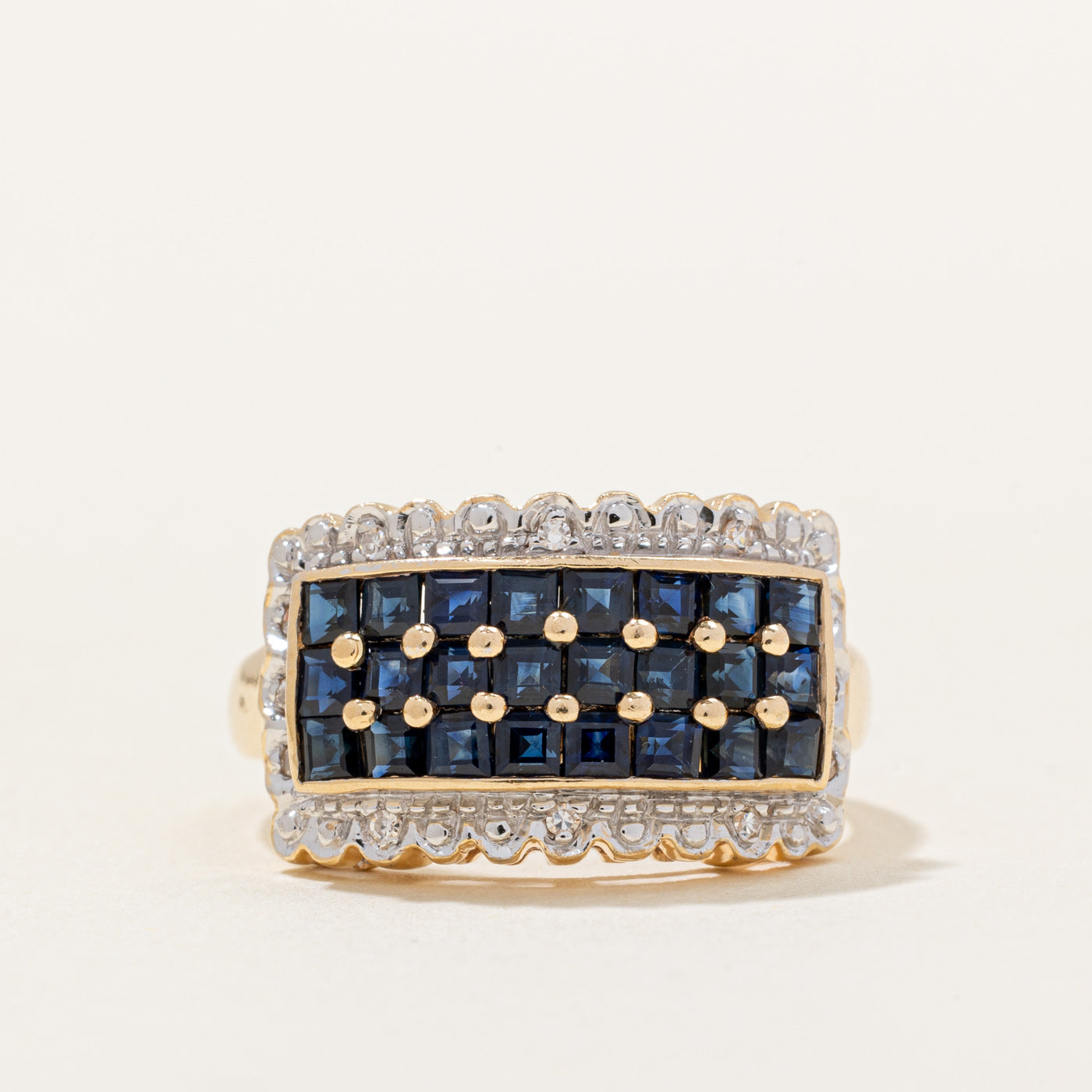 Sapphire & Diamond Cocktail Ring | 1.20ctw, 0.06ctw | SZ 6.5 |