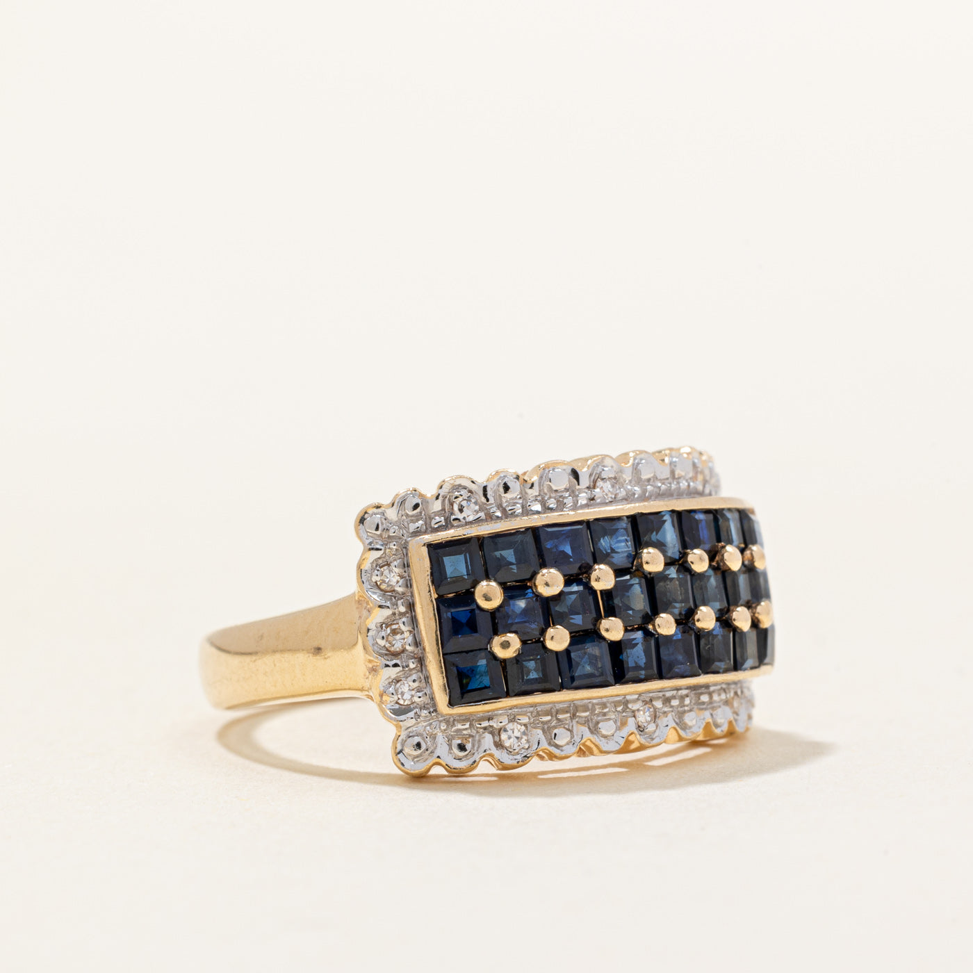 Sapphire & Diamond Cocktail Ring | 1.20ctw, 0.06ctw | SZ 6.5 |