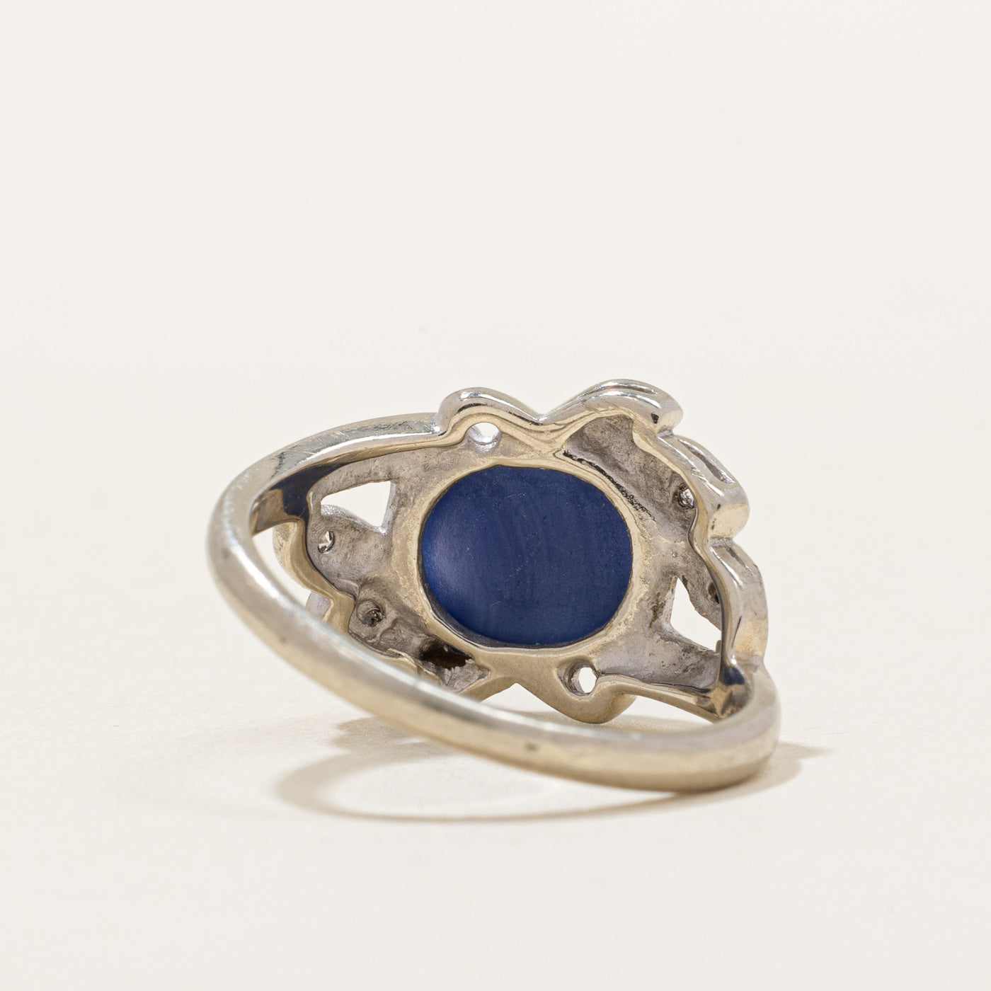 Synthetic Star Sapphire & Diamond Ring | 2.50ct, 0.04ctw | SZ 4.25 |