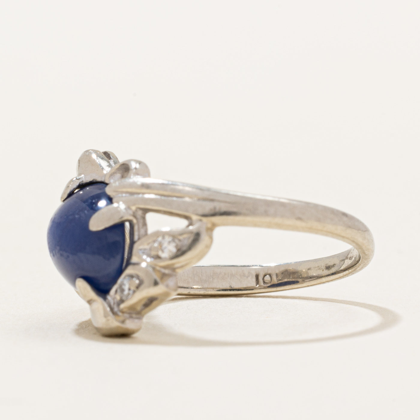 Synthetic Star Sapphire & Diamond Ring | 2.50ct, 0.04ctw | SZ 4.25 |