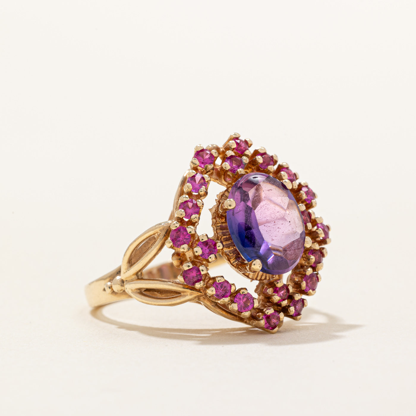 Synthetic Sapphire & Ruby Cocktail Ring | 3.00ct, 0.60ctw | SZ 8.25 |