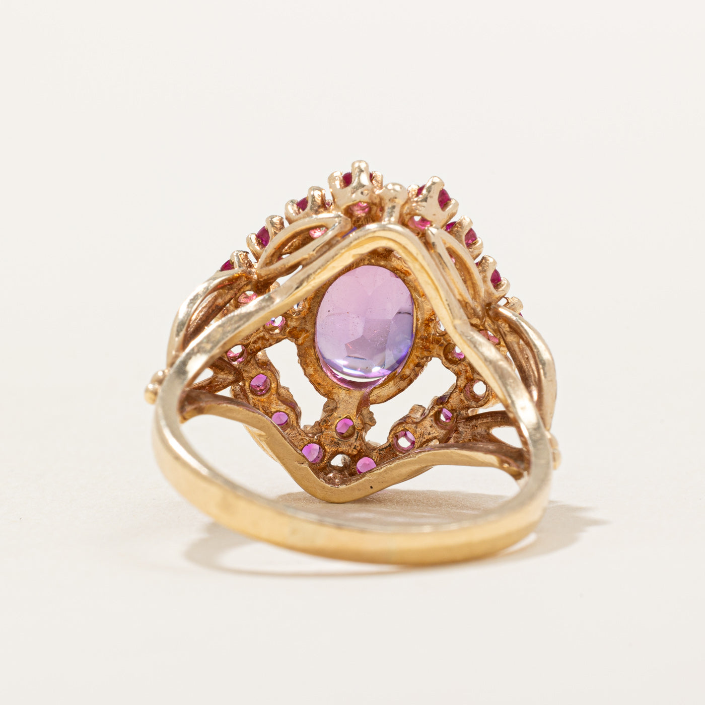 Synthetic Sapphire & Ruby Cocktail Ring | 3.00ct, 0.60ctw | SZ 8.25 |