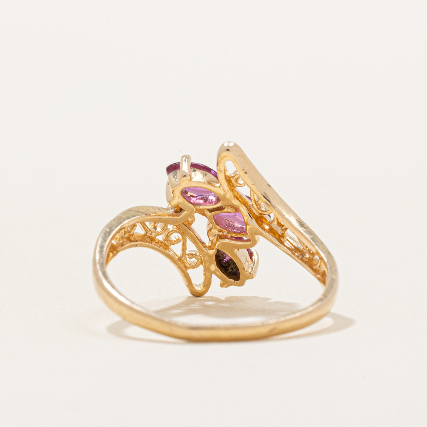 Ruby & Diamond Waterfall Ring | 0.42ctw, 0.01ct | SZ 6 |