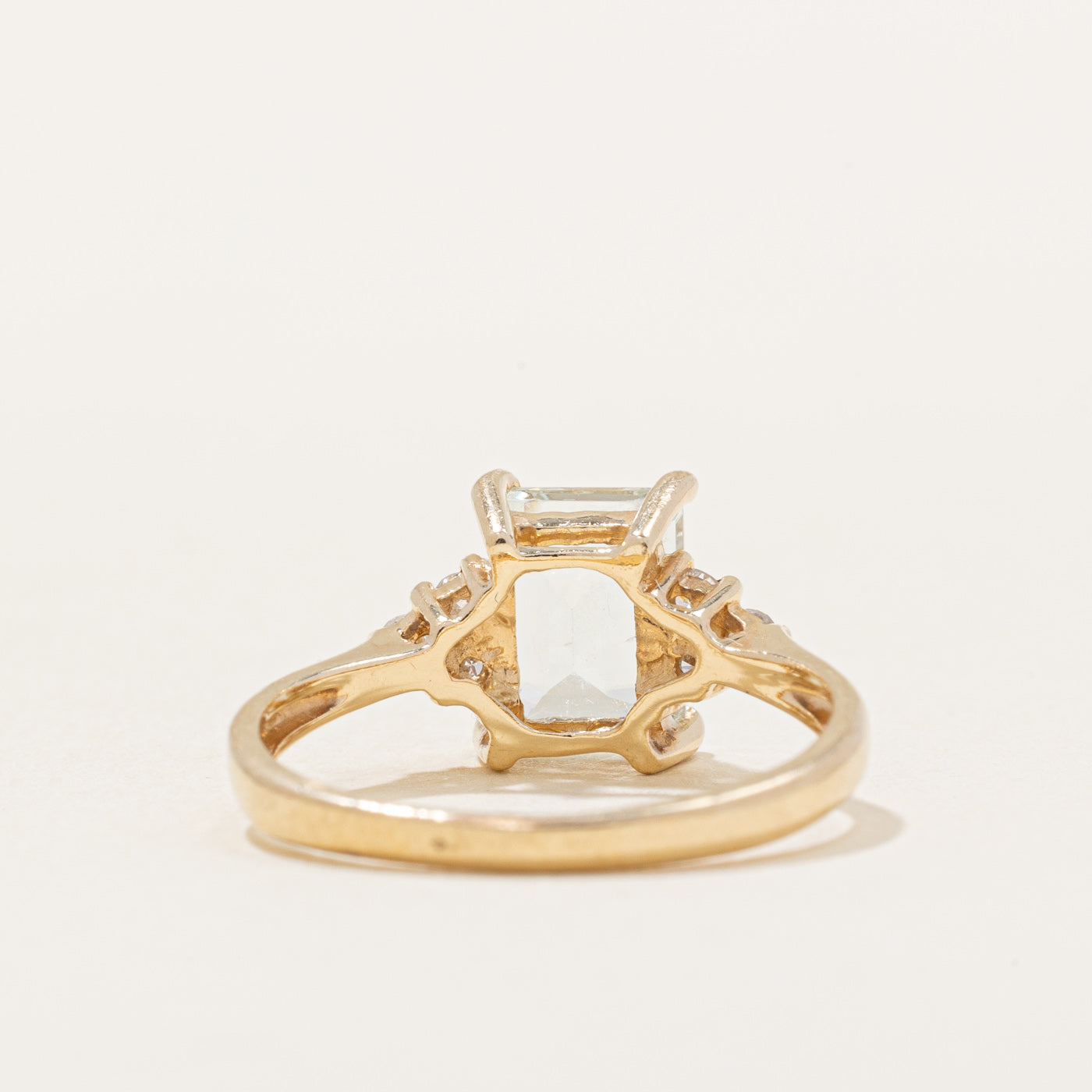 Aquamarine & Diamond Ring | 1.20ct, 0.09ctw | SZ 4.75 |