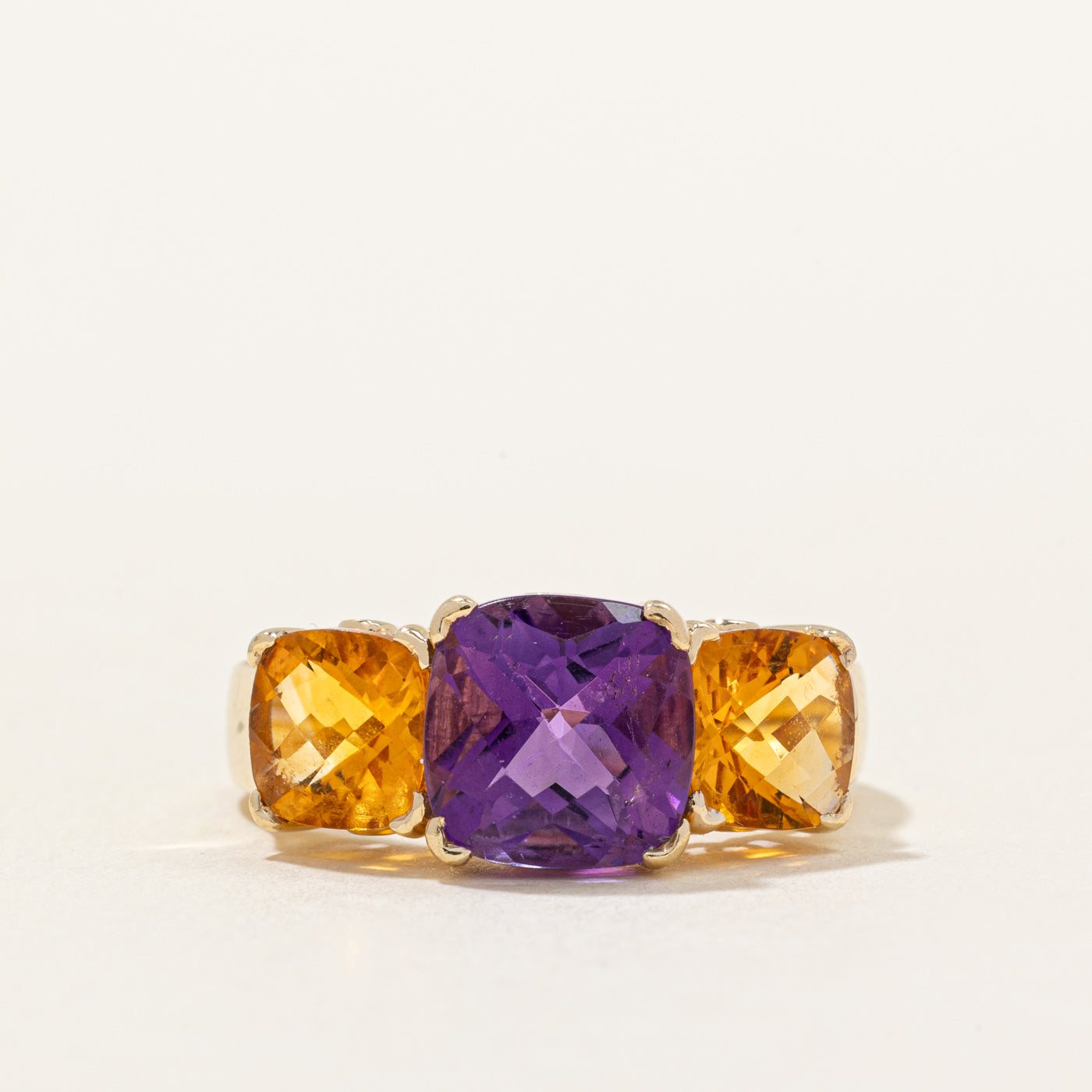 Amethyst & Citrine Cocktail Ring | 1.85ct, 1.50ctw | SZ 6 |