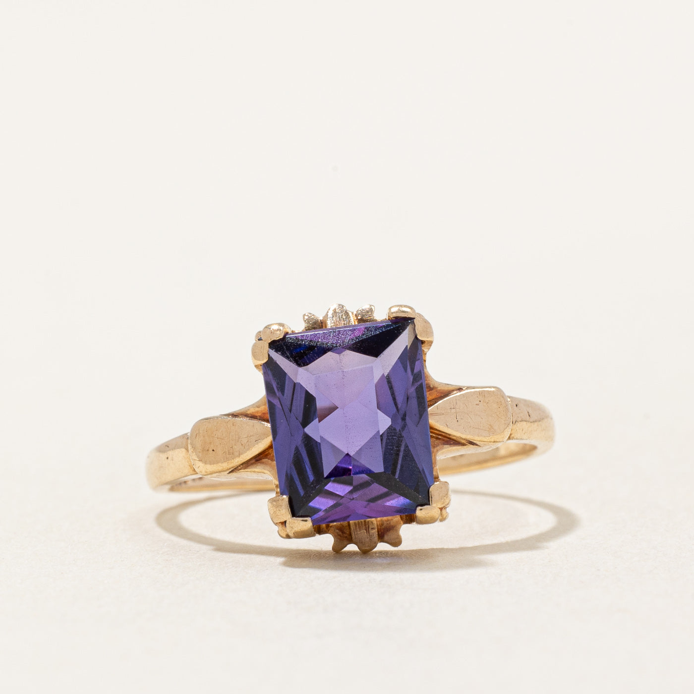 Synthetic Purple Sapphire Cocktail Ring | 2.00ct | SZ 4.25 |