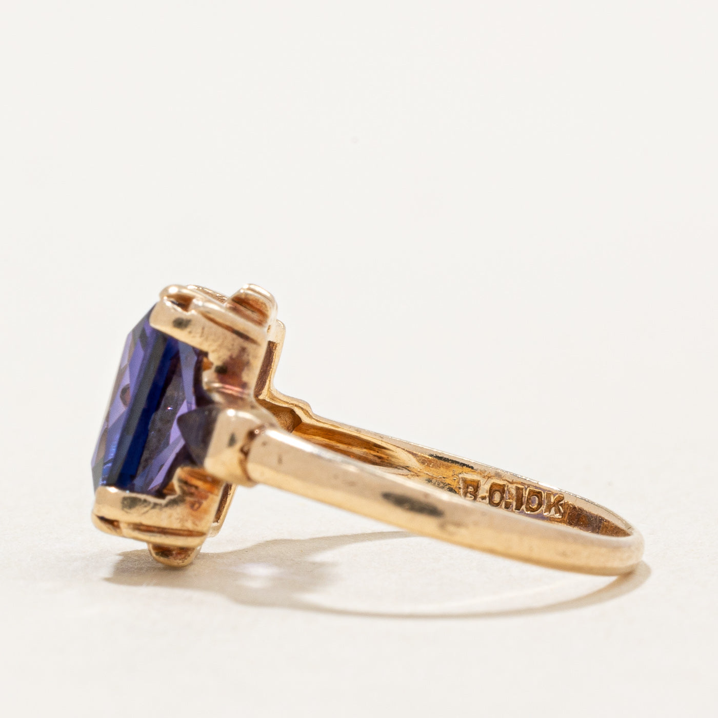 Synthetic Purple Sapphire Cocktail Ring | 2.00ct | SZ 4.25 |