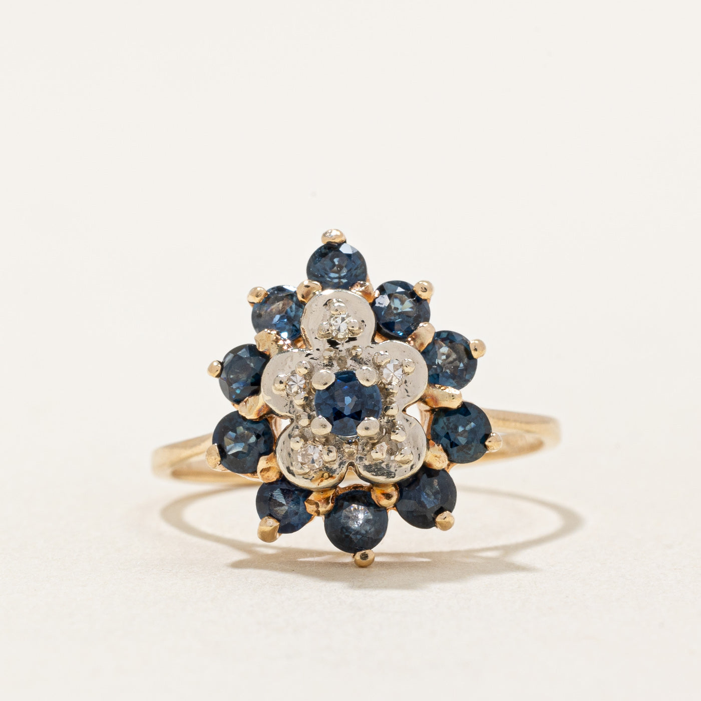Sapphire & Diamond Cocktail Ring | 0.75ctw, 0.03ctw | SZ 6 |