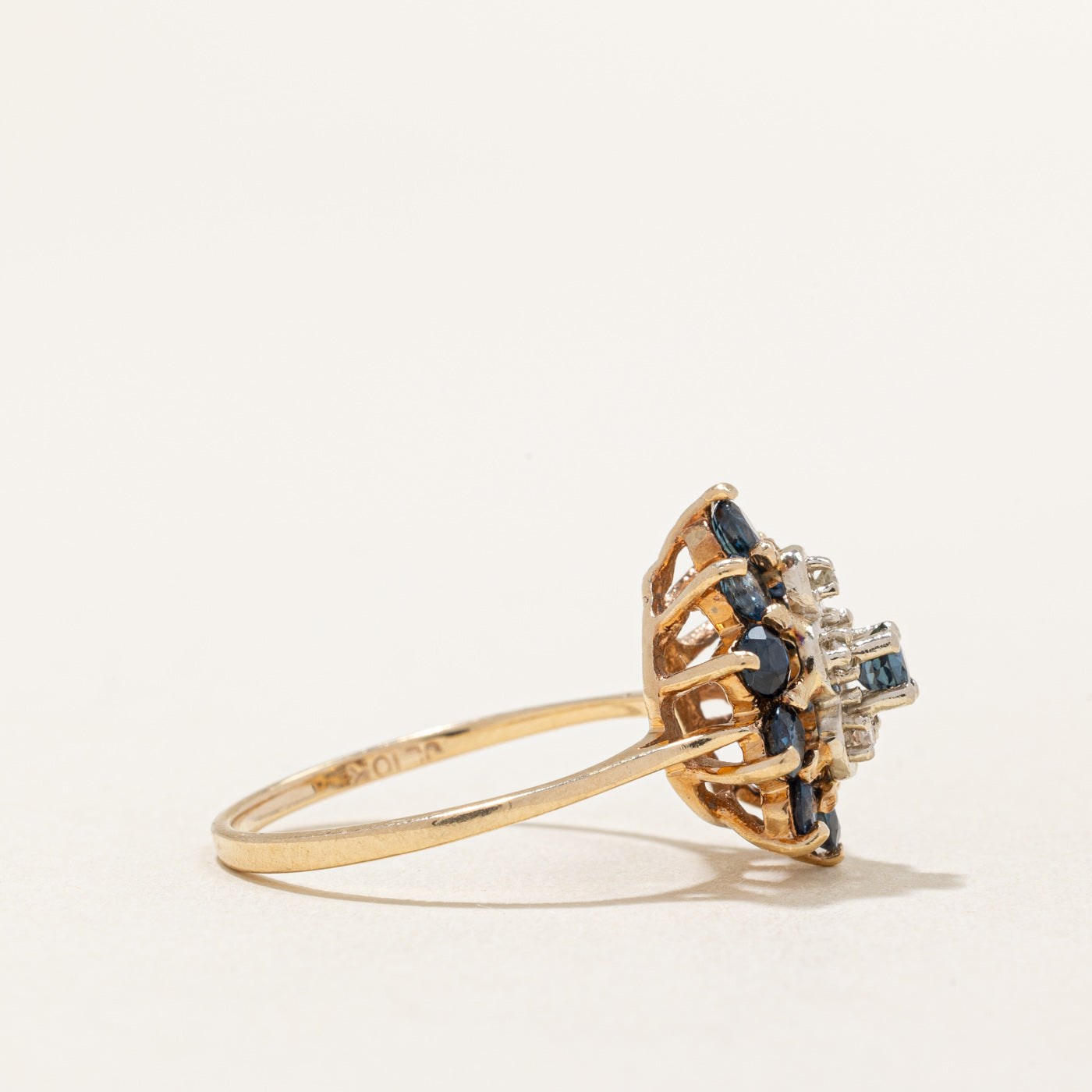 Sapphire & Diamond Cocktail Ring | 0.75ctw, 0.03ctw | SZ 6 |