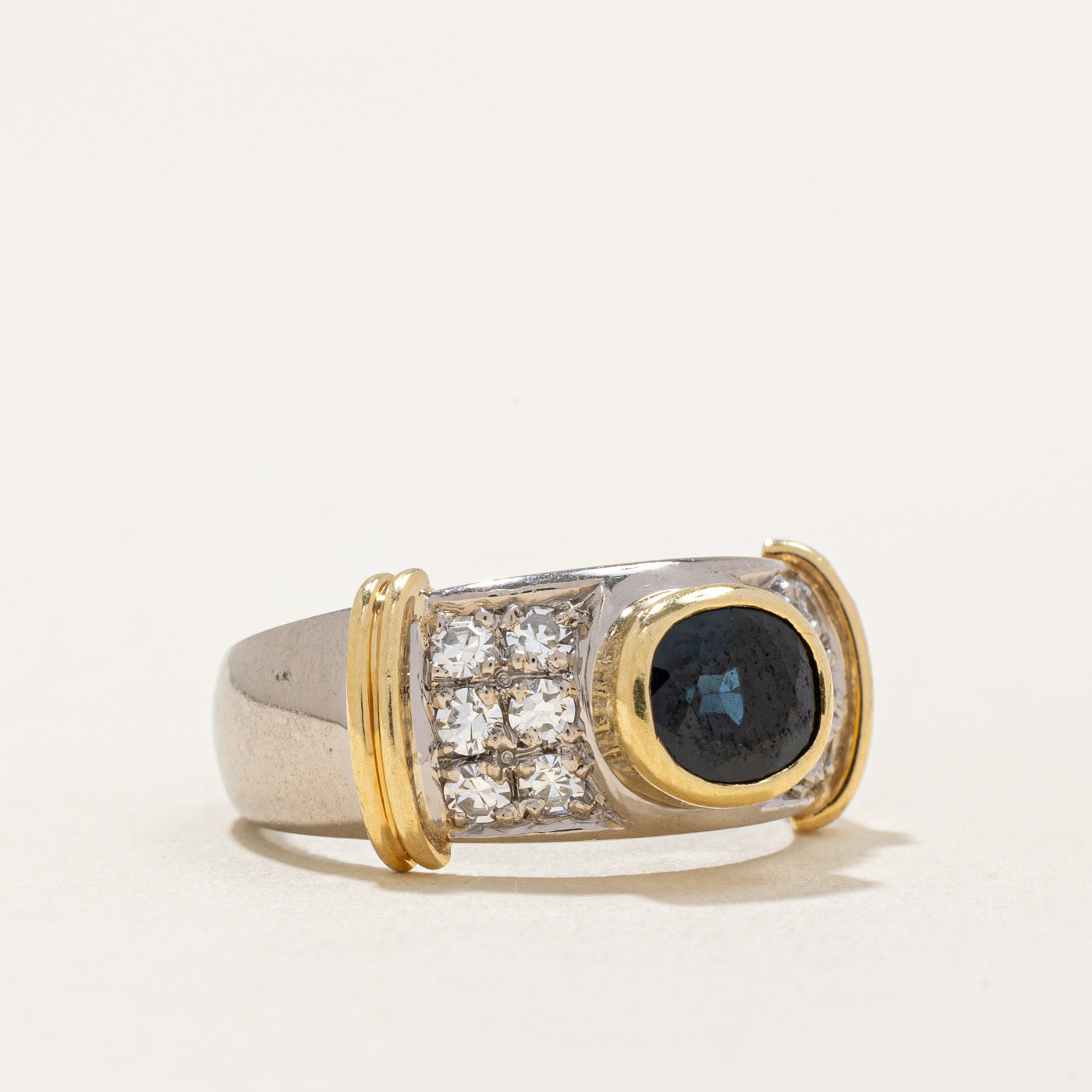 Sapphire & Diamond Cocktail Ring | 1.35ct, 0.36ctw | SZ 6.5 |