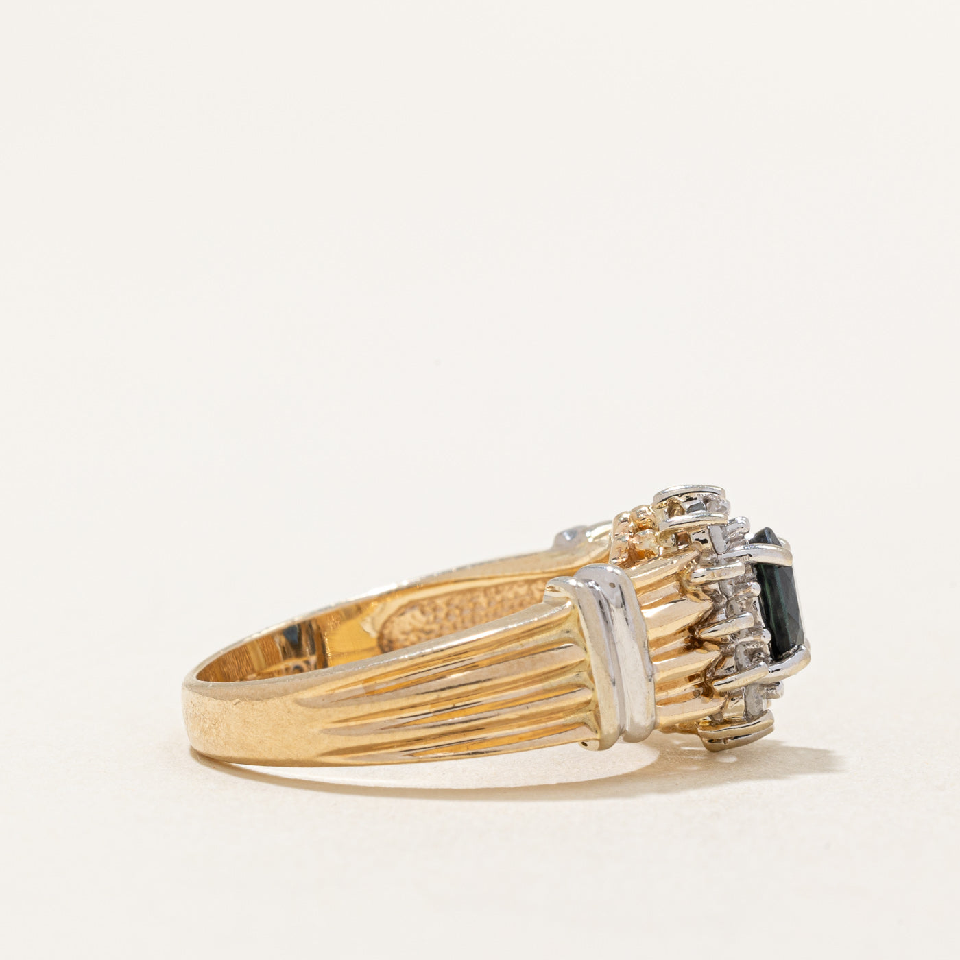 Sapphire & Diamond Halo Ring | 0.45ct, 0.12ctw | SZ 6.75 |