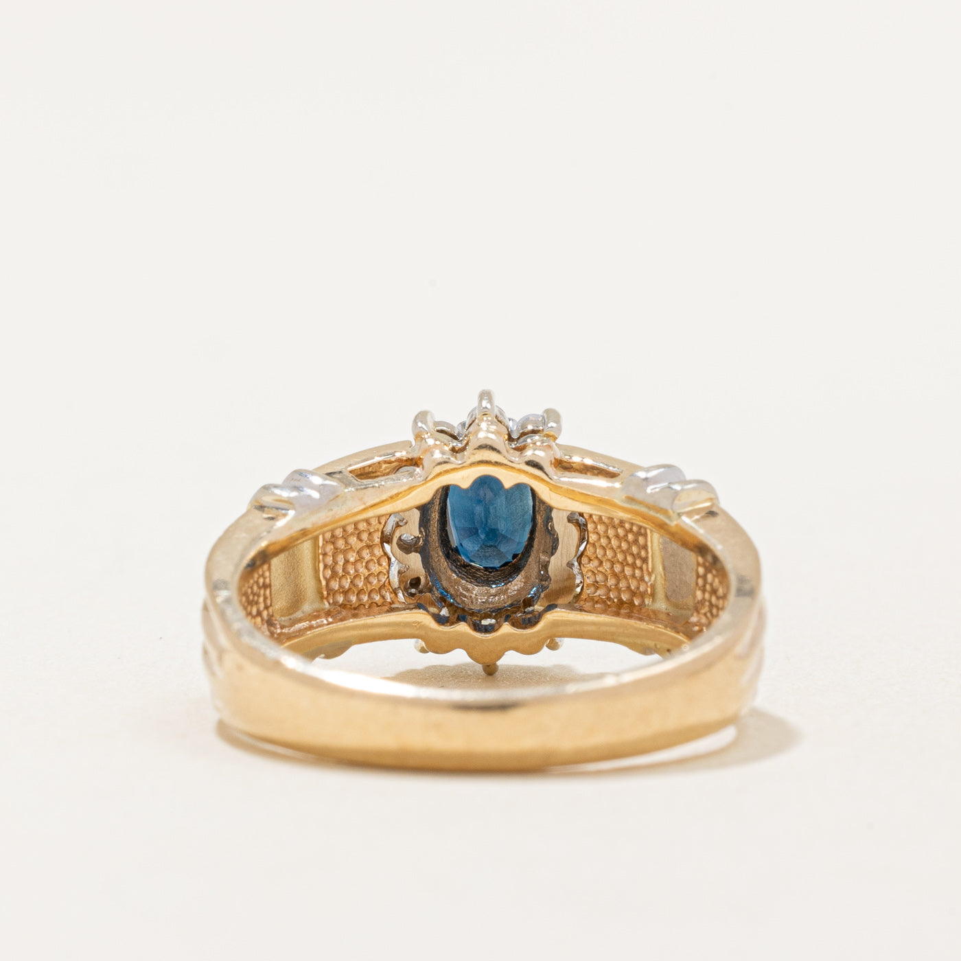 Sapphire & Diamond Halo Ring | 0.45ct, 0.12ctw | SZ 6.75 |