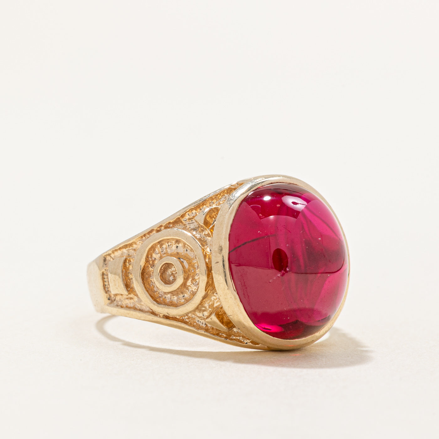 Synthetic Ruby Cocktail Ring | 5.50ct | SZ 10.25 |
