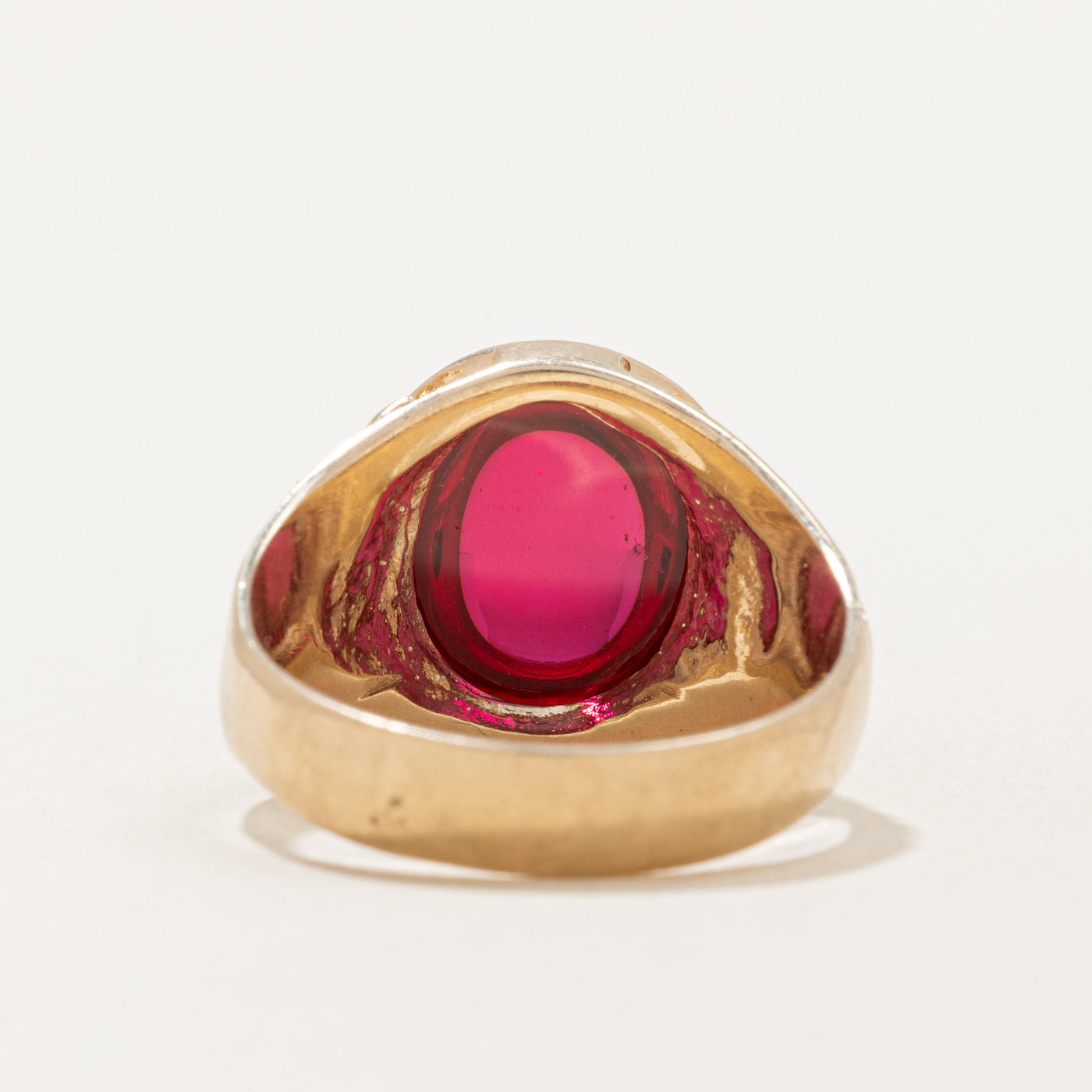 Synthetic Ruby Cocktail Ring | 5.50ct | SZ 10.25 |