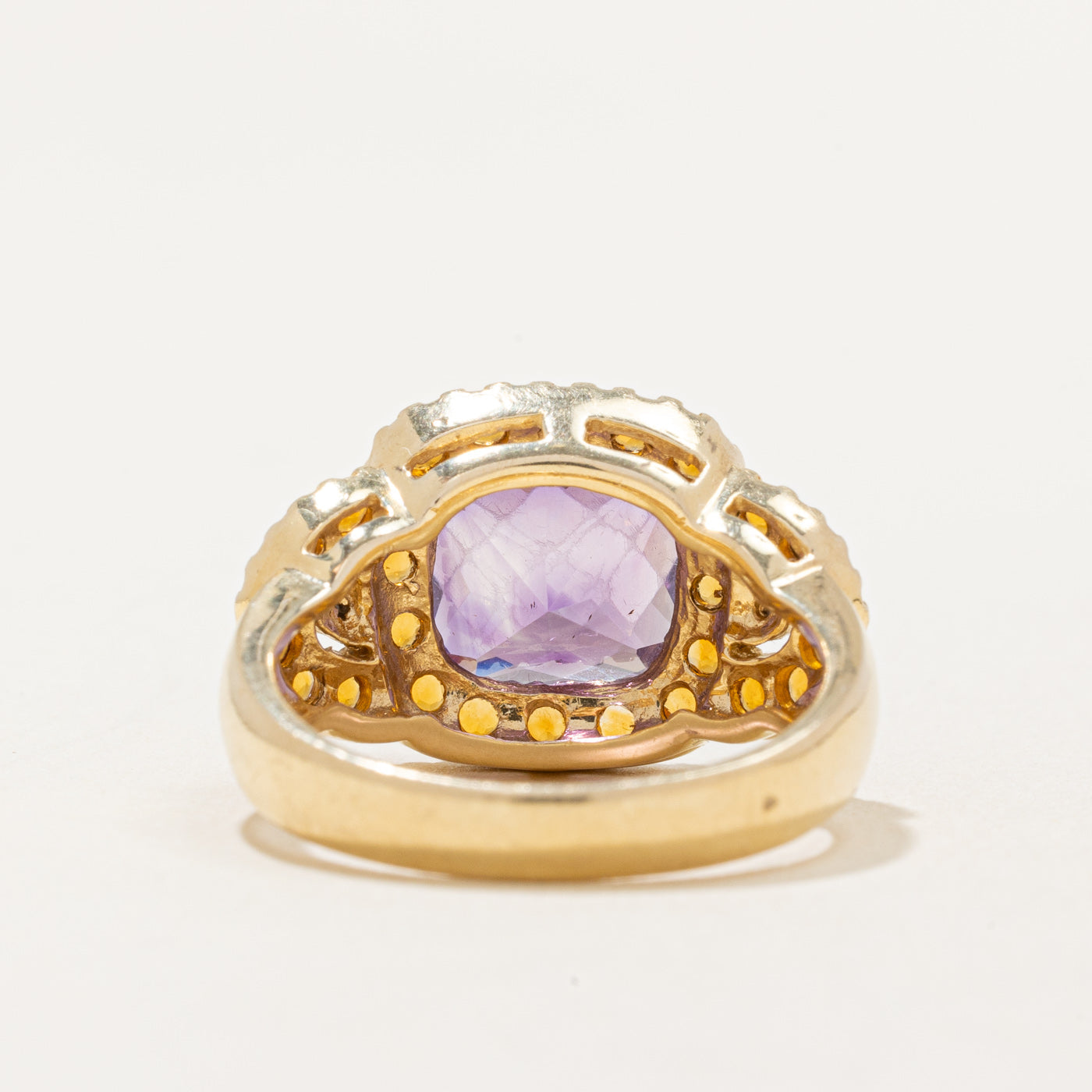 Amethyst & Citrine Cocktail Ring | 4.00ct, 0.60ctw | SZ 8 |