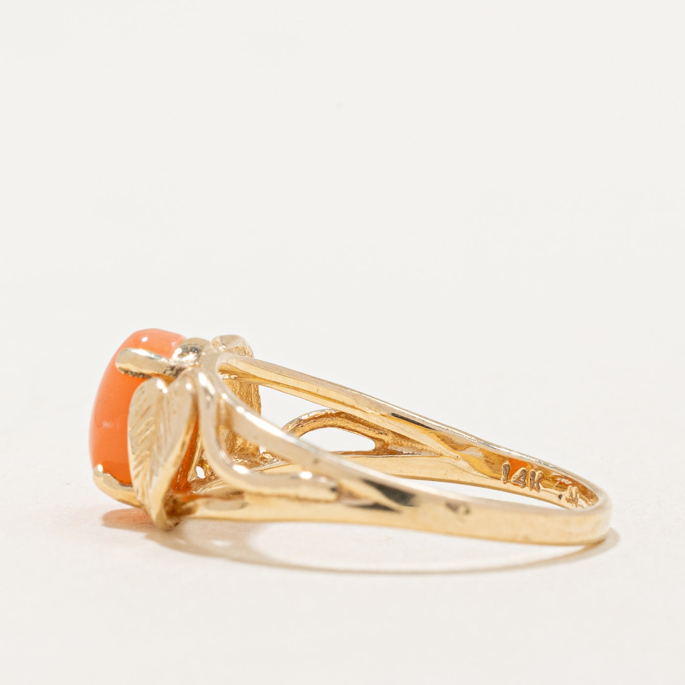 Coral Cocktail Ring | 0.75ct | SZ 4.75 |