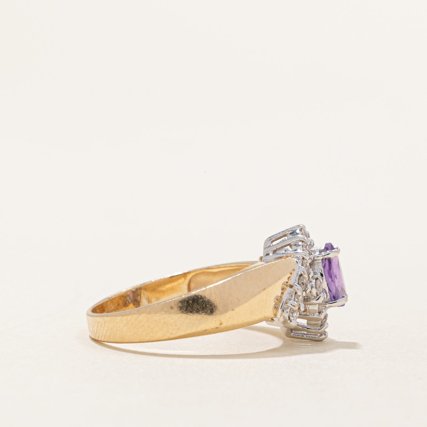 Diamond Halo & Amethyst Ring | 0.18ctw, 0.17ct | SZ 6.5 |