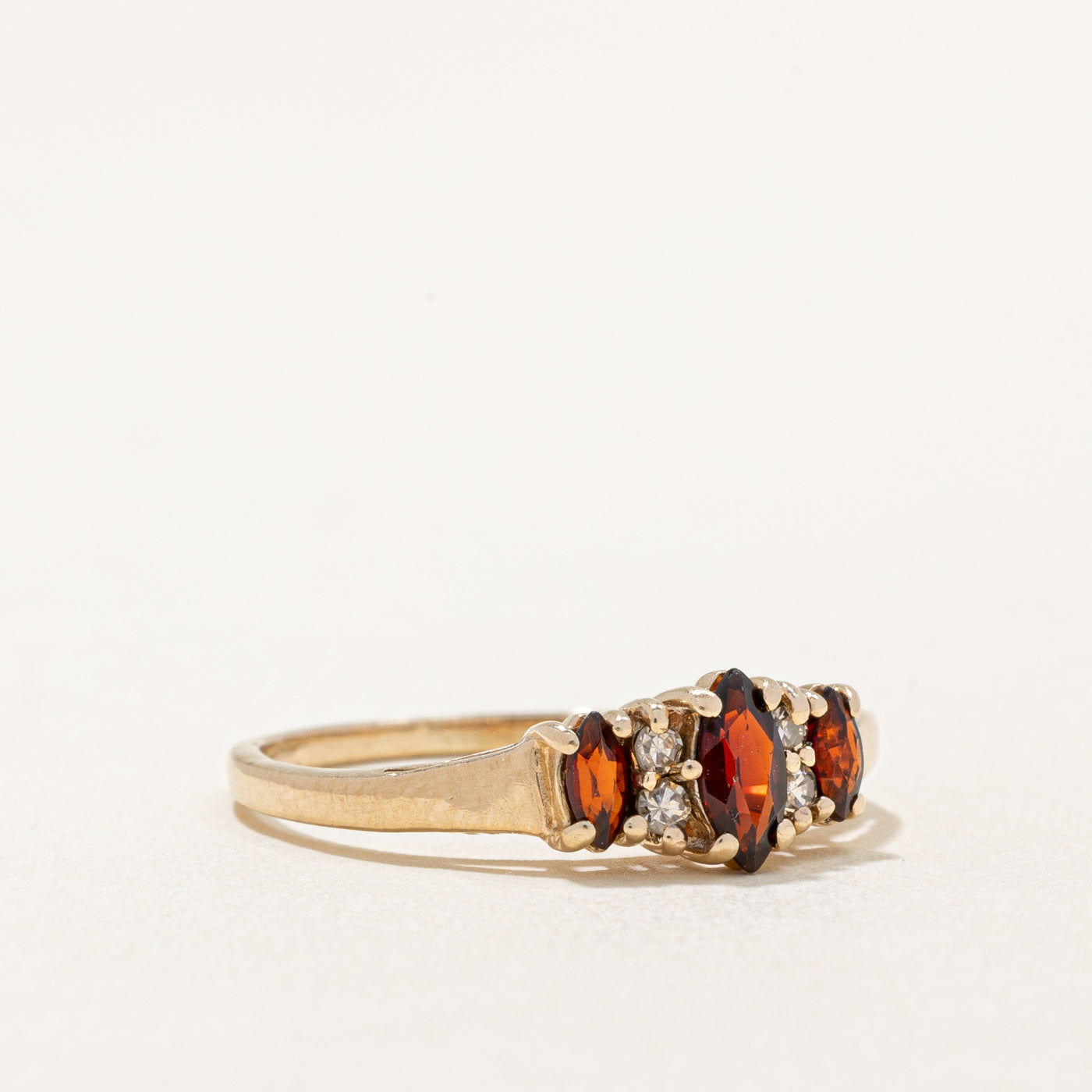 Garnet & Diamond Ring | 0.30ctw, 0.04ctw | SZ 6 |