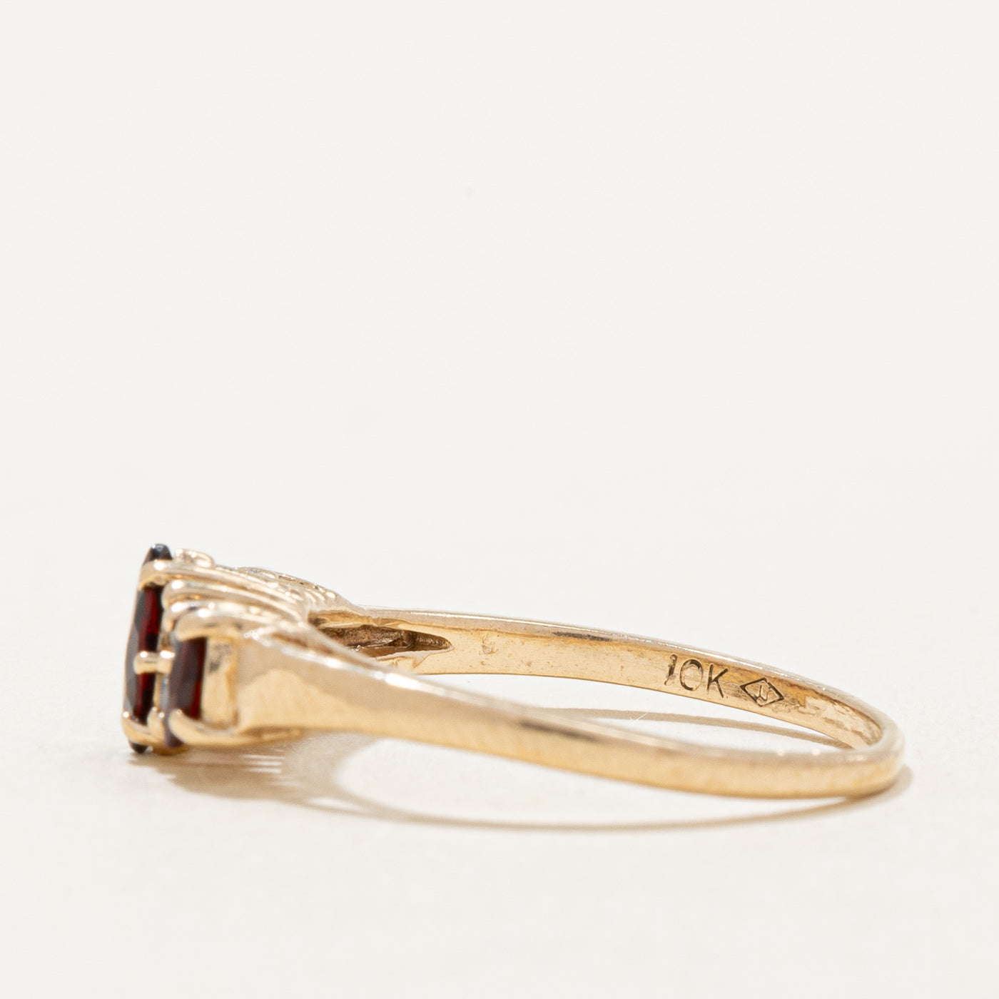 Garnet & Diamond Ring | 0.30ctw, 0.04ctw | SZ 6 |