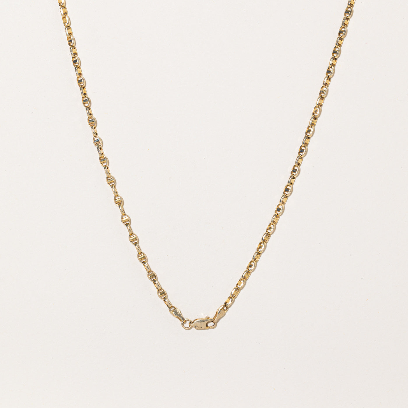 Chaîne à maillons ancre en or jaune 14 carats | 22 pouces |