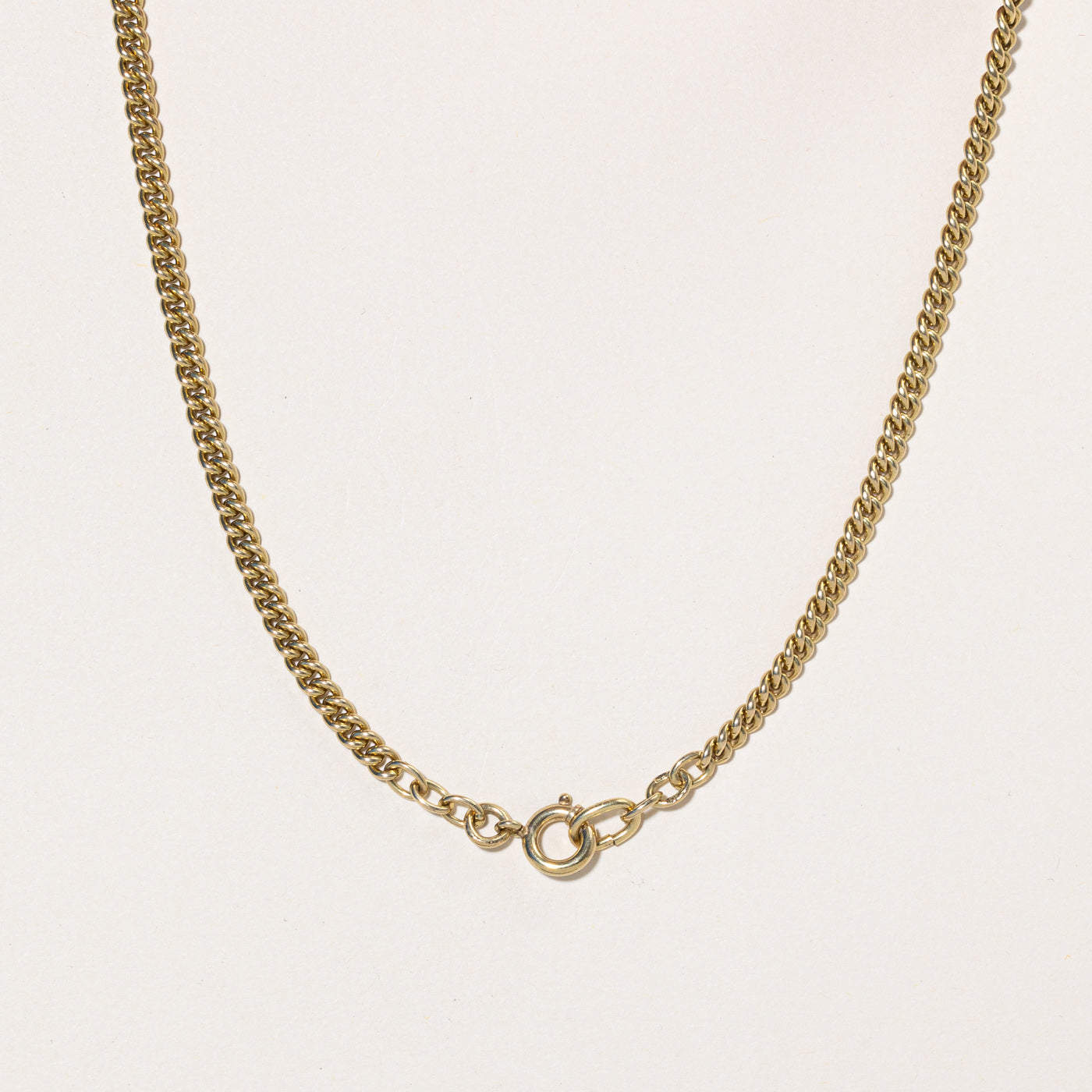 14k Yellow Gold Curb Link Choker | 15" |