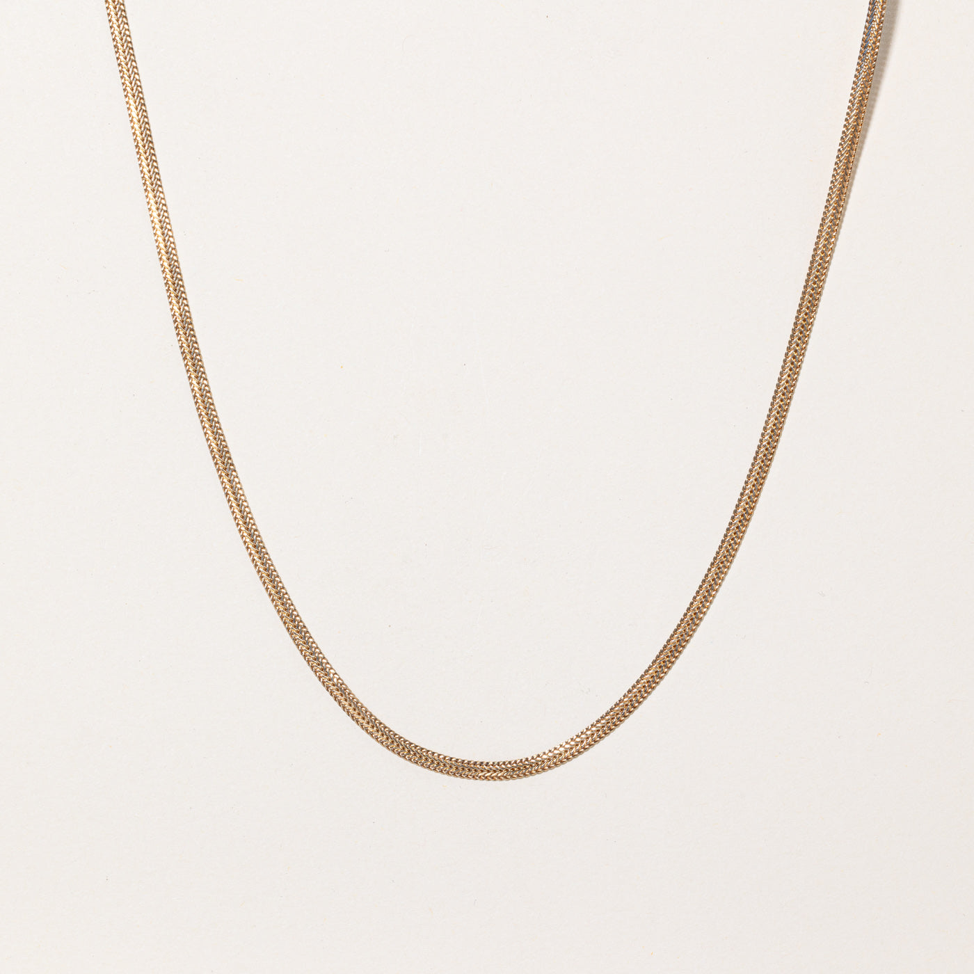 10k Yellow Gold Flat Foxtail Chain | 16" |