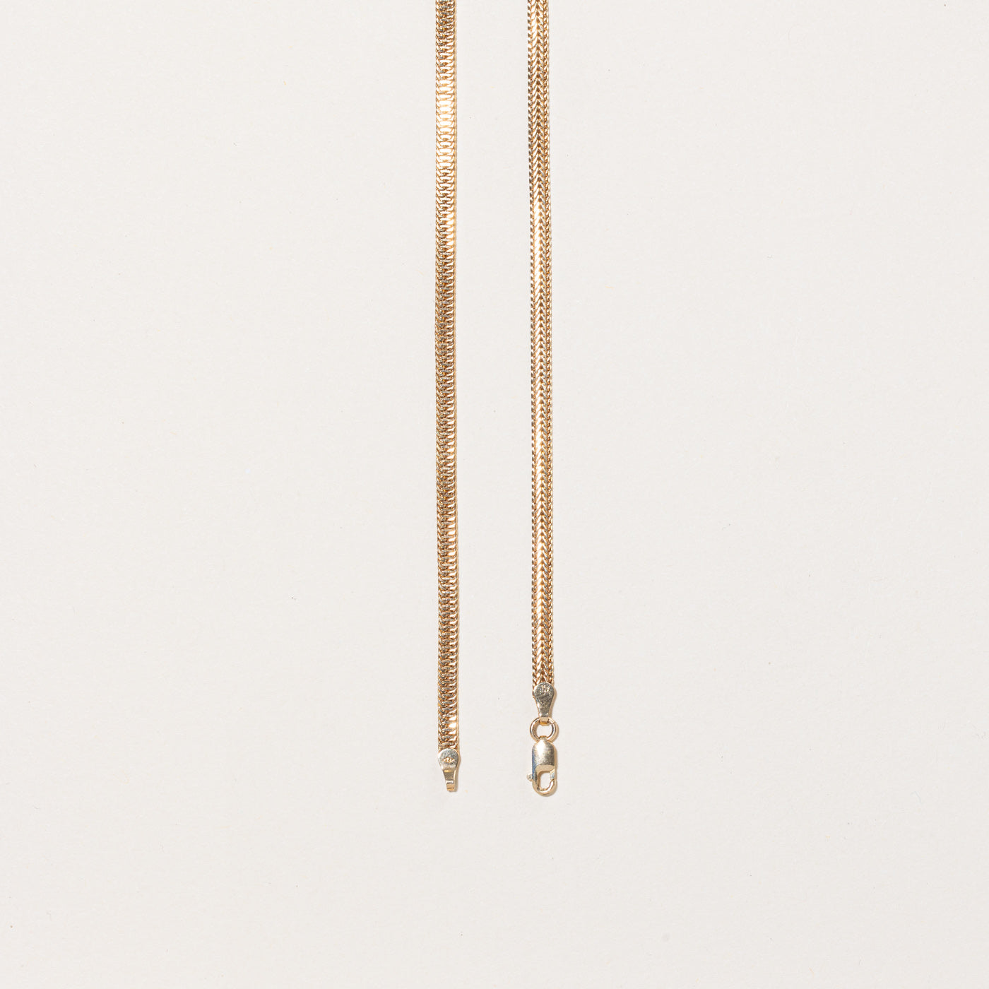10k Yellow Gold Flat Foxtail Chain | 16" |