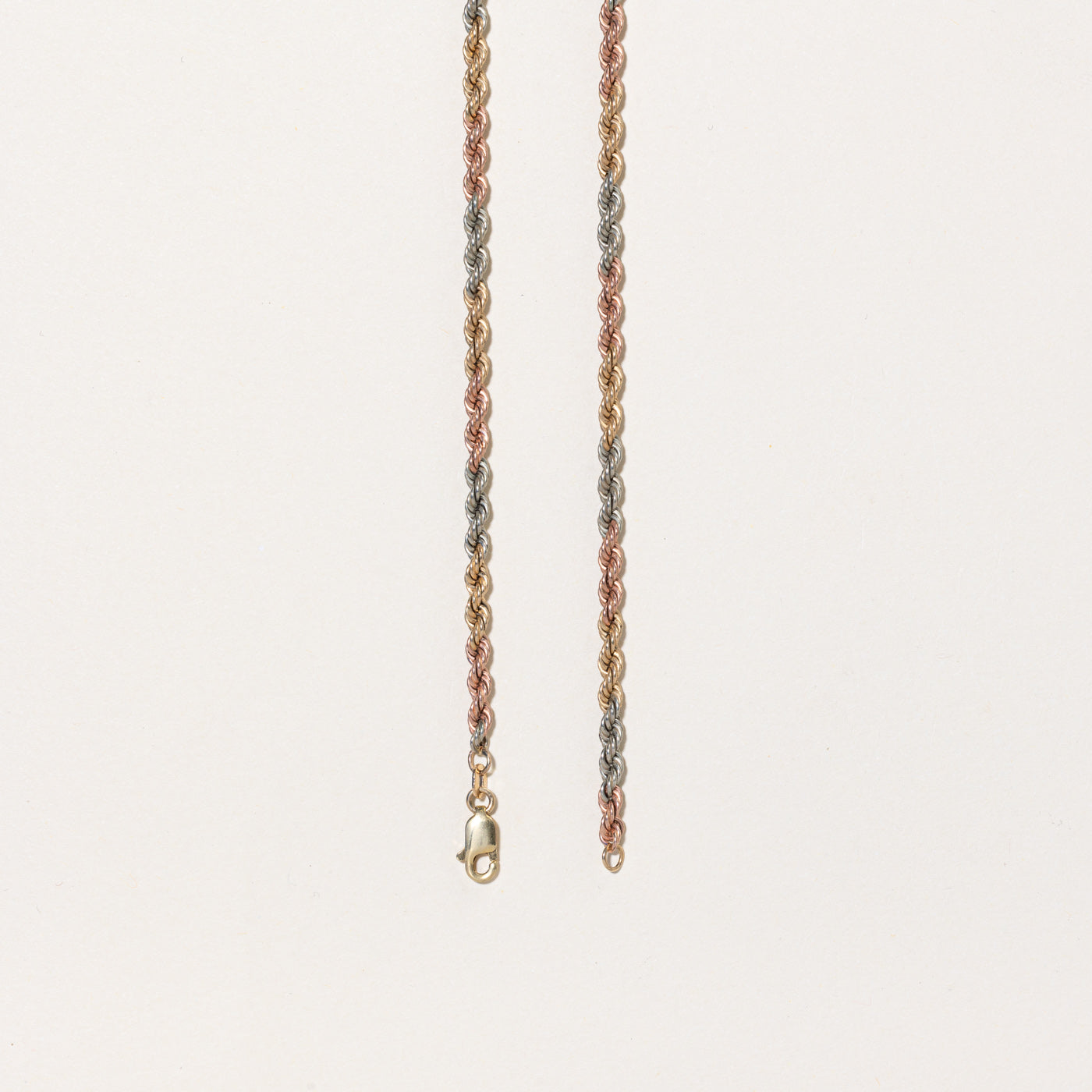 10k Tri Tone Gold Rope Chain | 24" |