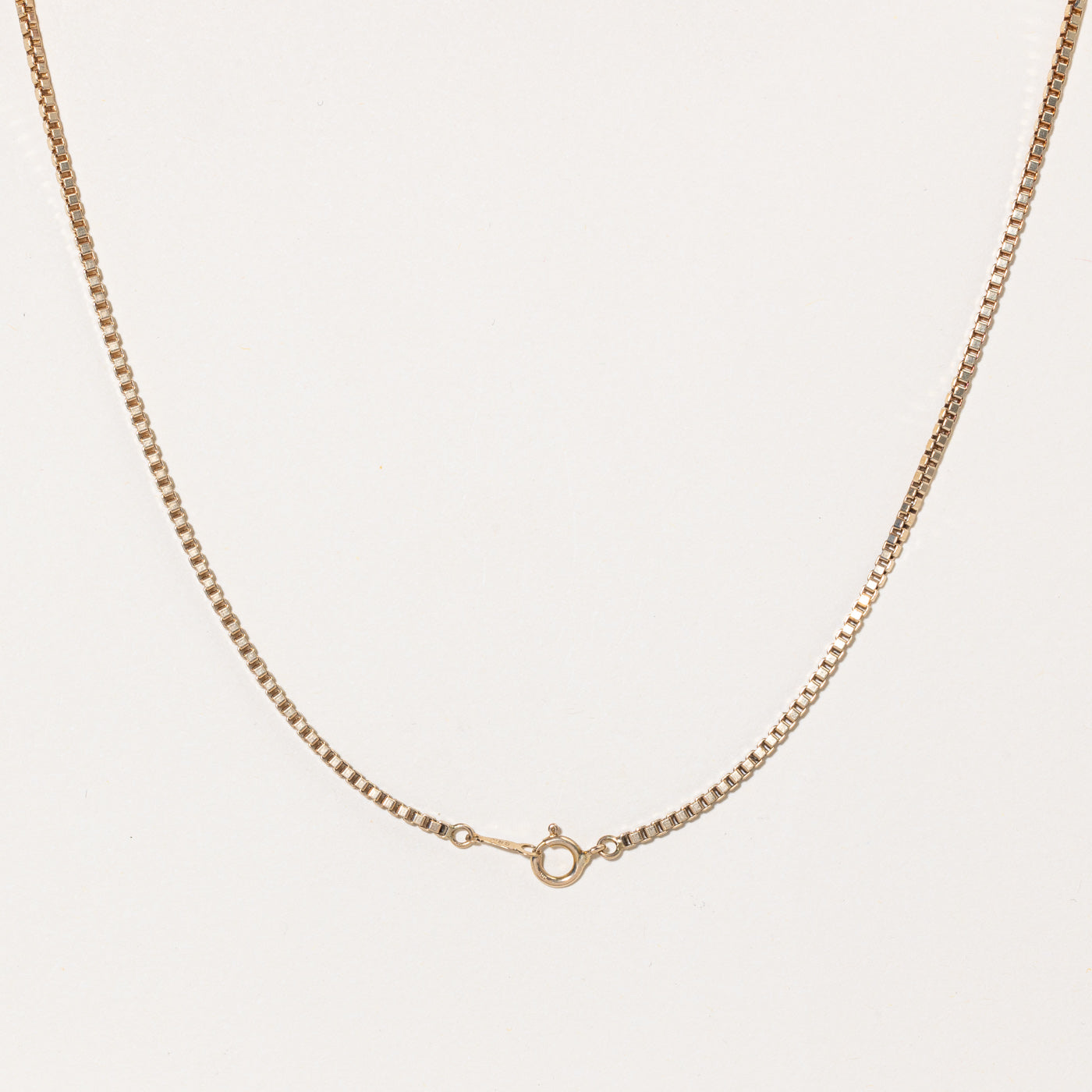 10k Yellow Gold Box Link Chain | 16" |