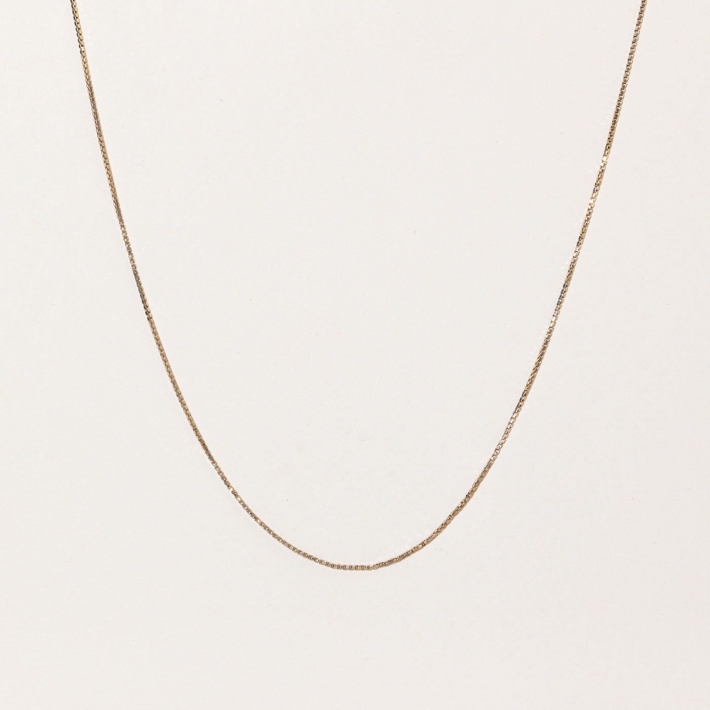 10k Yellow Gold Box Link Chain | 18" |