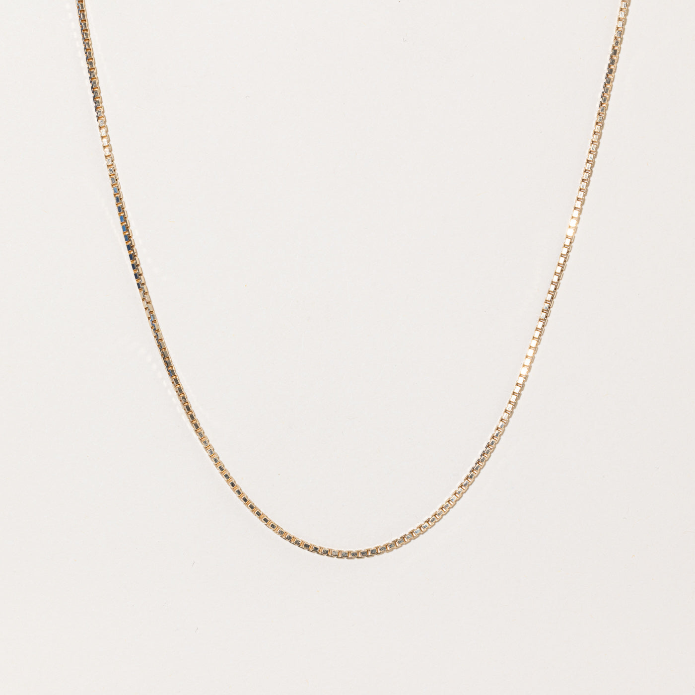 10k Yellow Gold Box Link Chain | 18" |