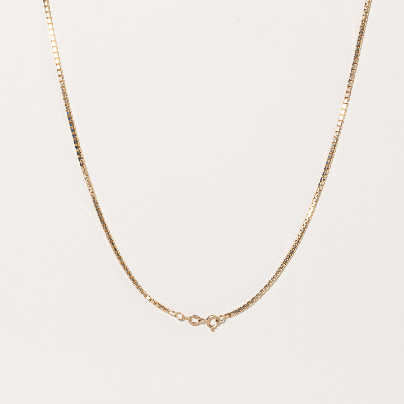 10k Yellow Gold Box Link Chain | 18" |