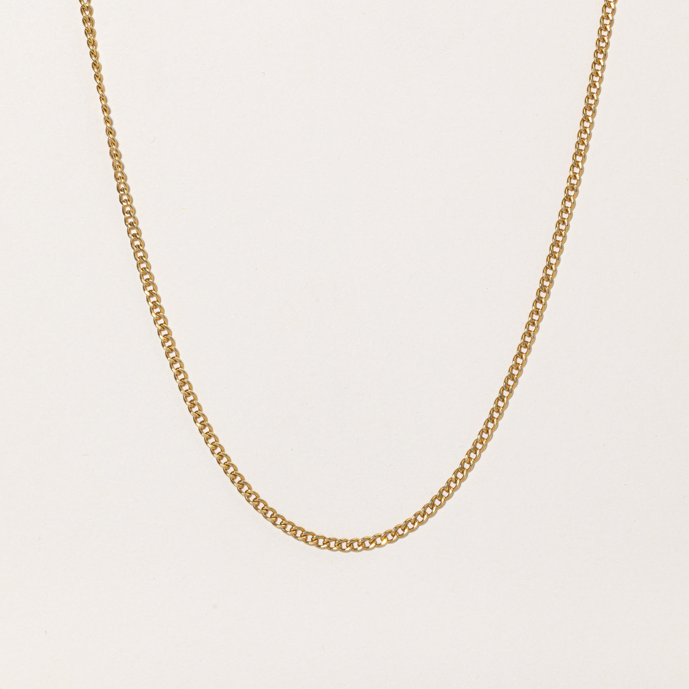 18k Yellow Gold Curb Link Chain | 22" |