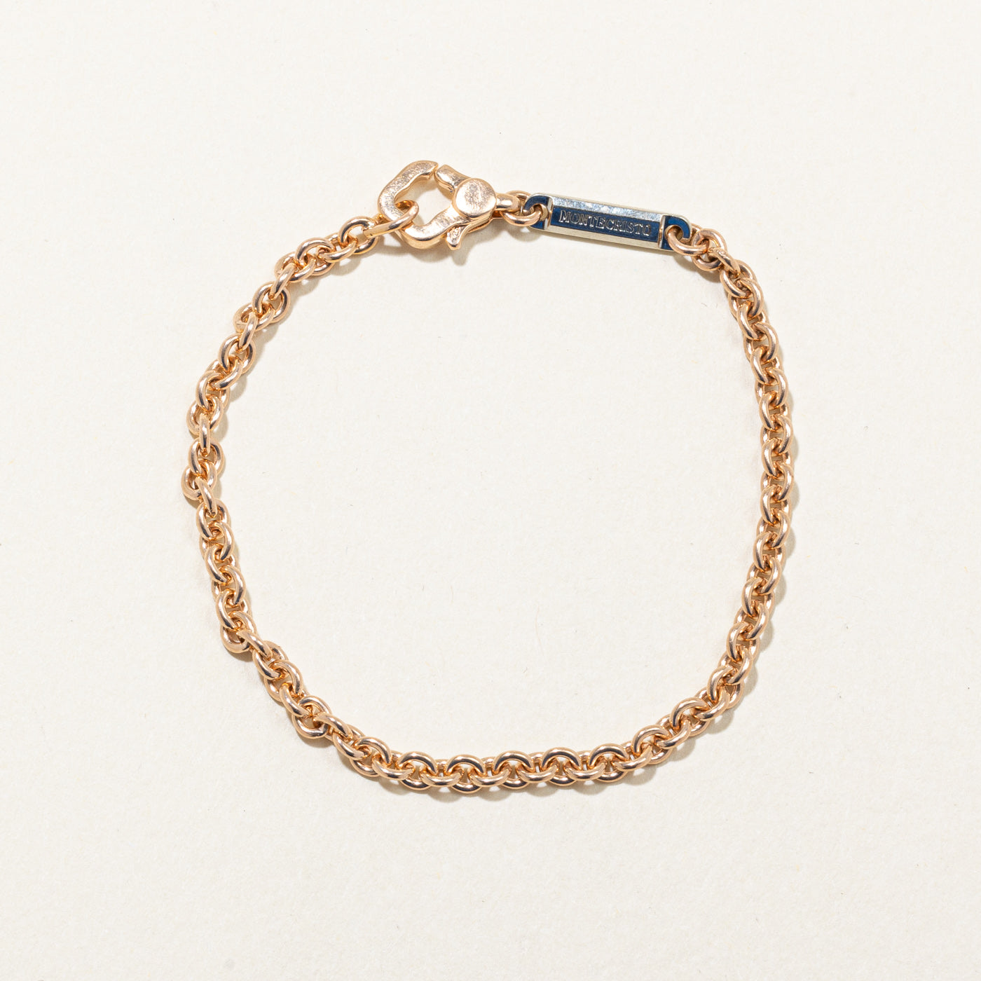 Bracelet chaîne rolo en or rose 18 carats | 6,25" |