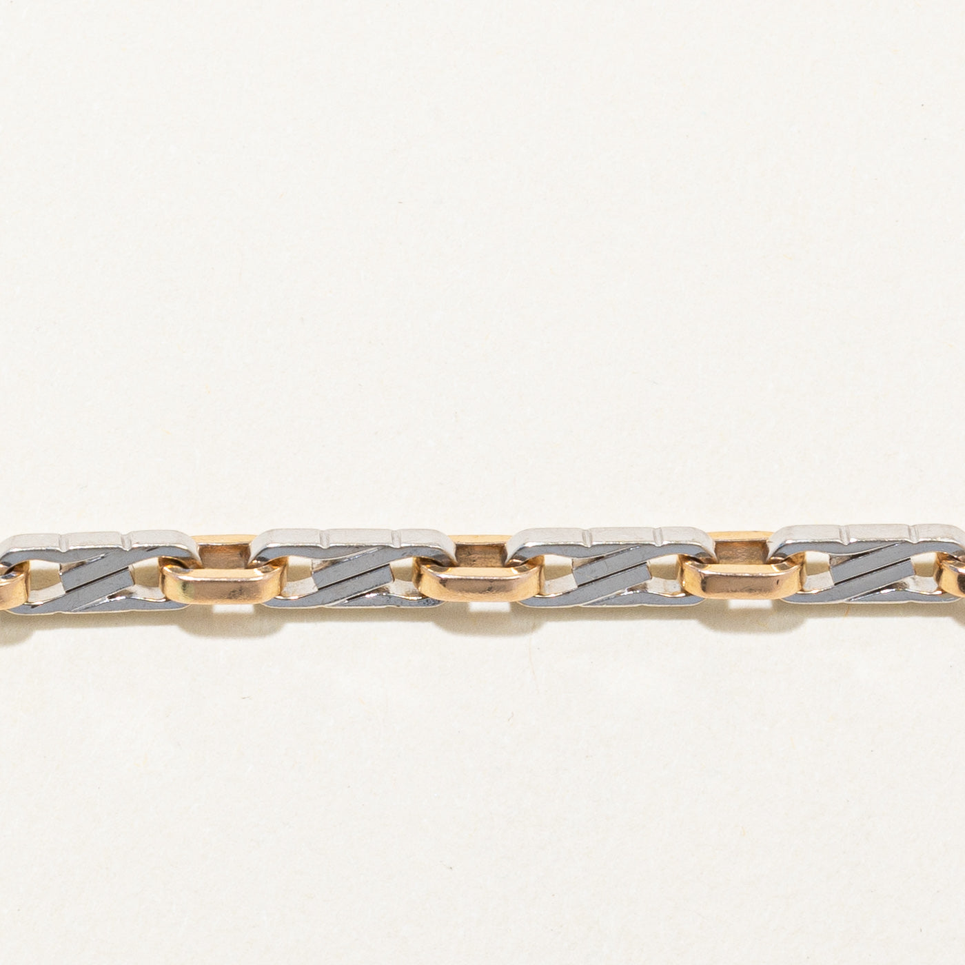 18k Two Tone Gold Bracelet | 8.75" |