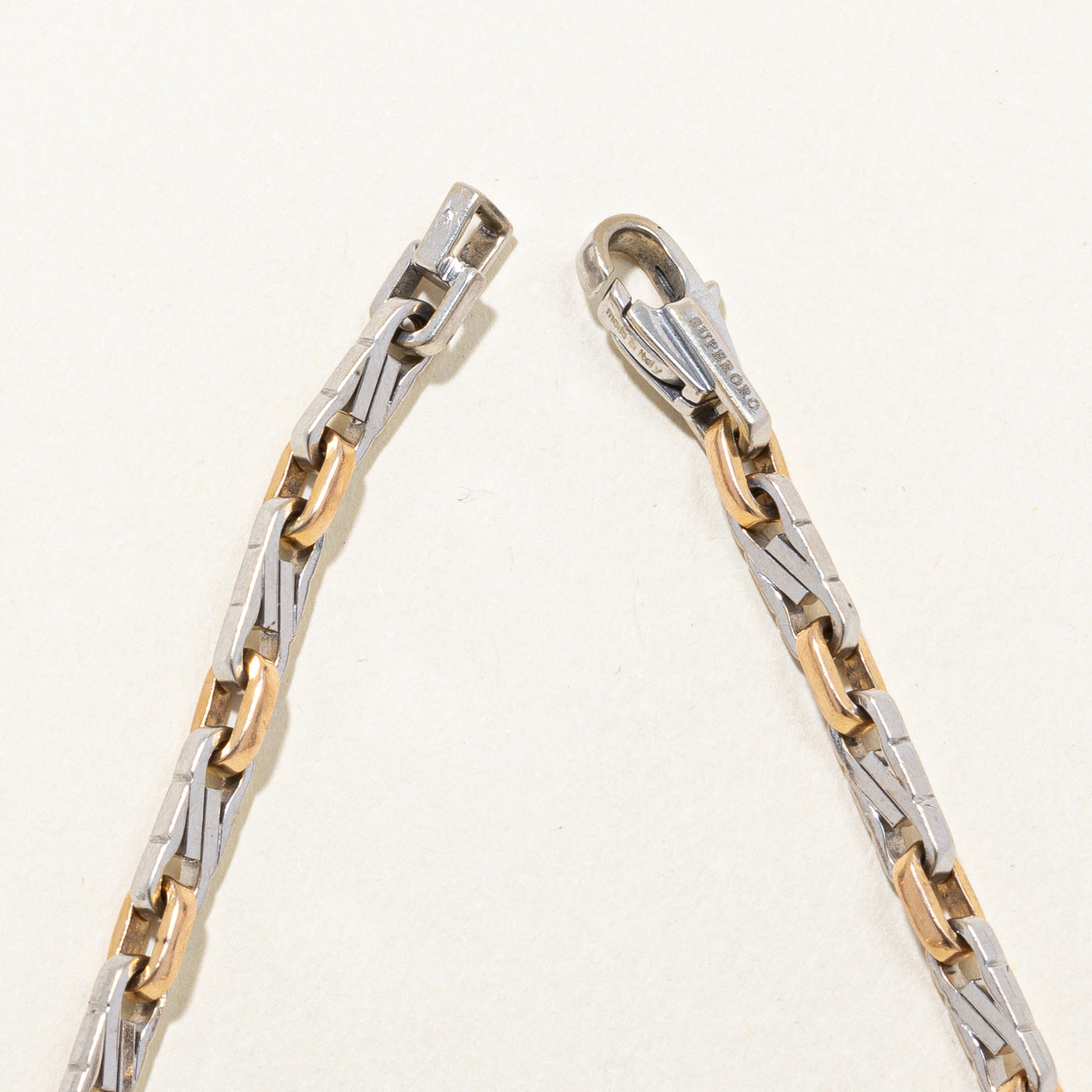 18k Two Tone Gold Bracelet | 8.75" |