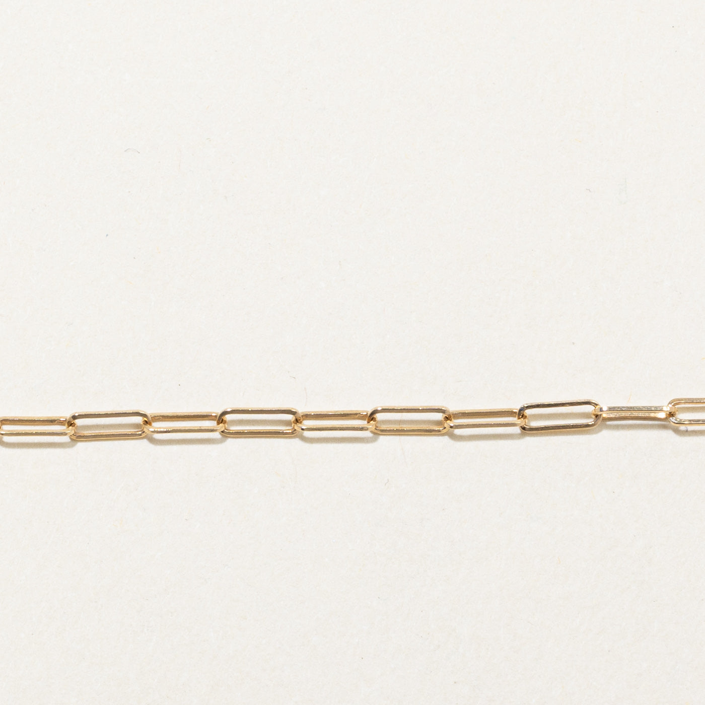 Bracelet chaîne trombone en or jaune 14 carats | 17,8 cm |