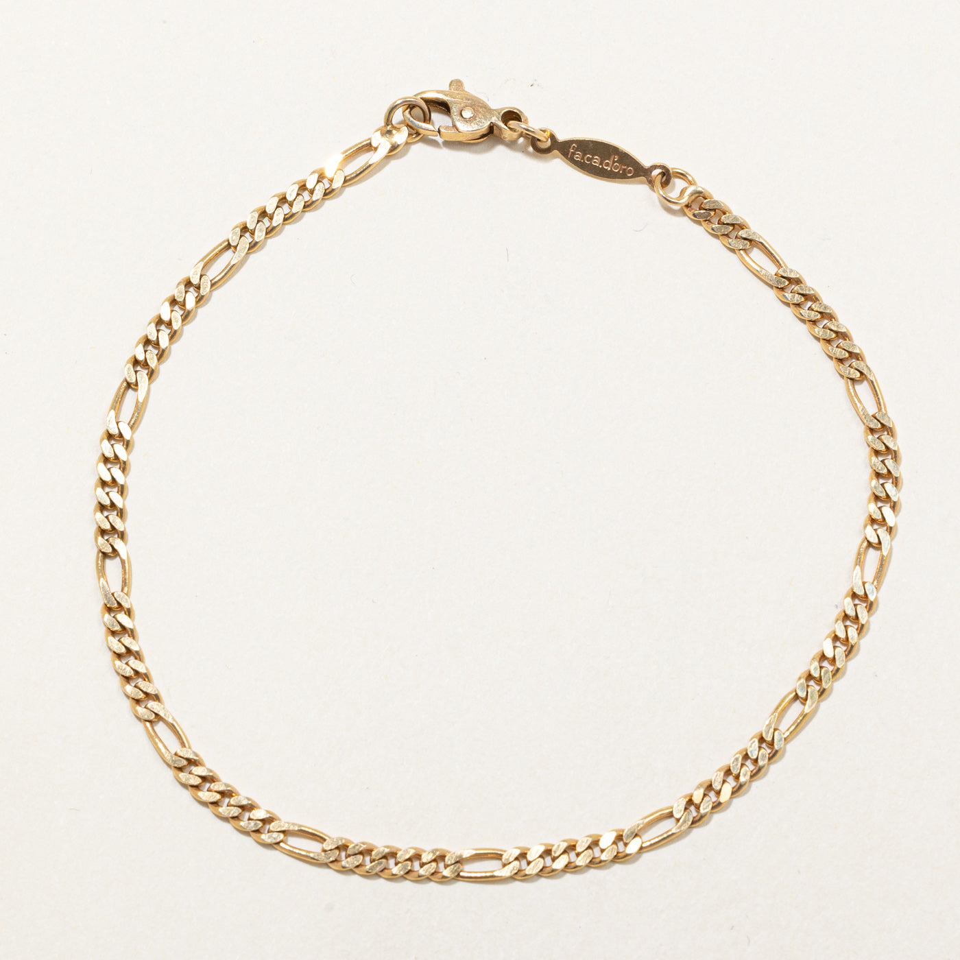 14k Yellow Gold Figarucci Link Bracelet | 8.5" |