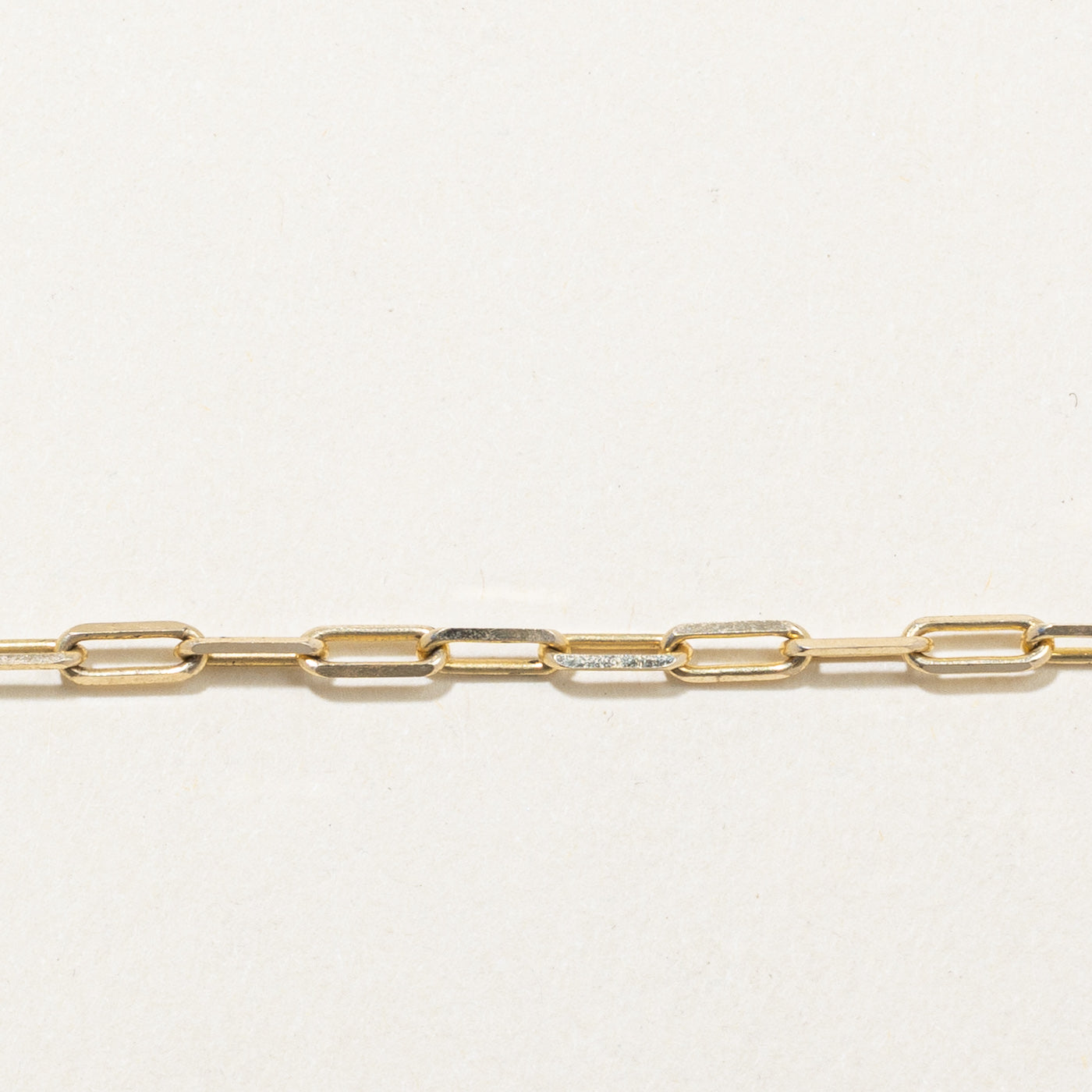 Bracelet chaîne trombone en or jaune 10 carats | 7,75" |