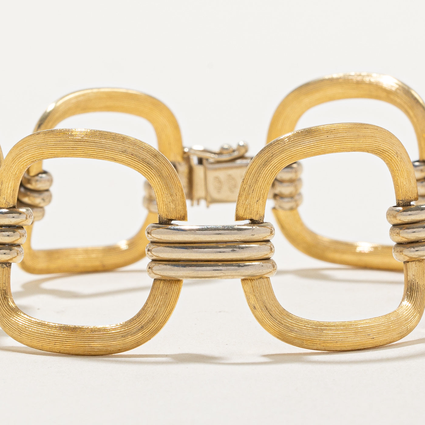 18k Two Tone Gold Bracelet | 7" |