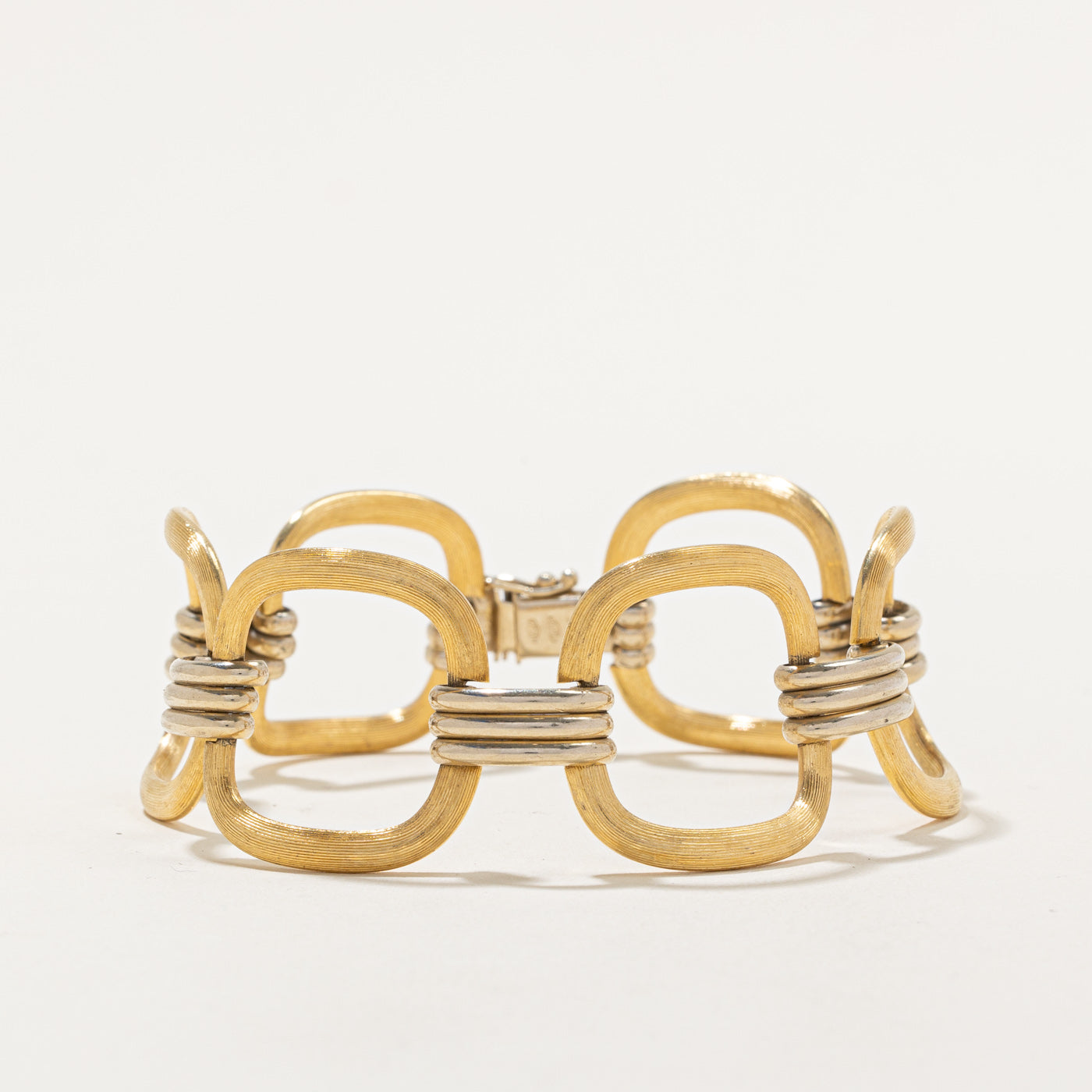 18k Two Tone Gold Bracelet | 7" |