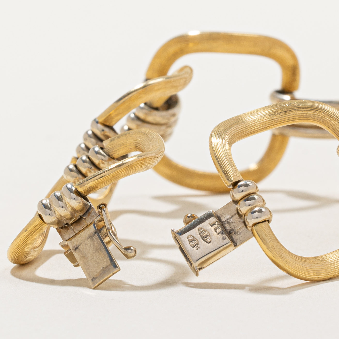 18k Two Tone Gold Bracelet | 7" |